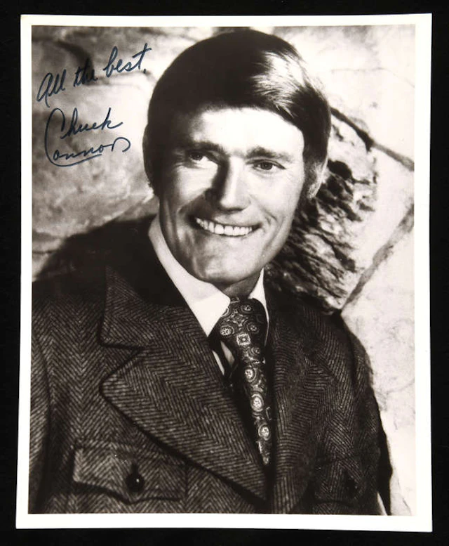 Chuck Connors (1921-1992) Autographed Photograph black and white publicity