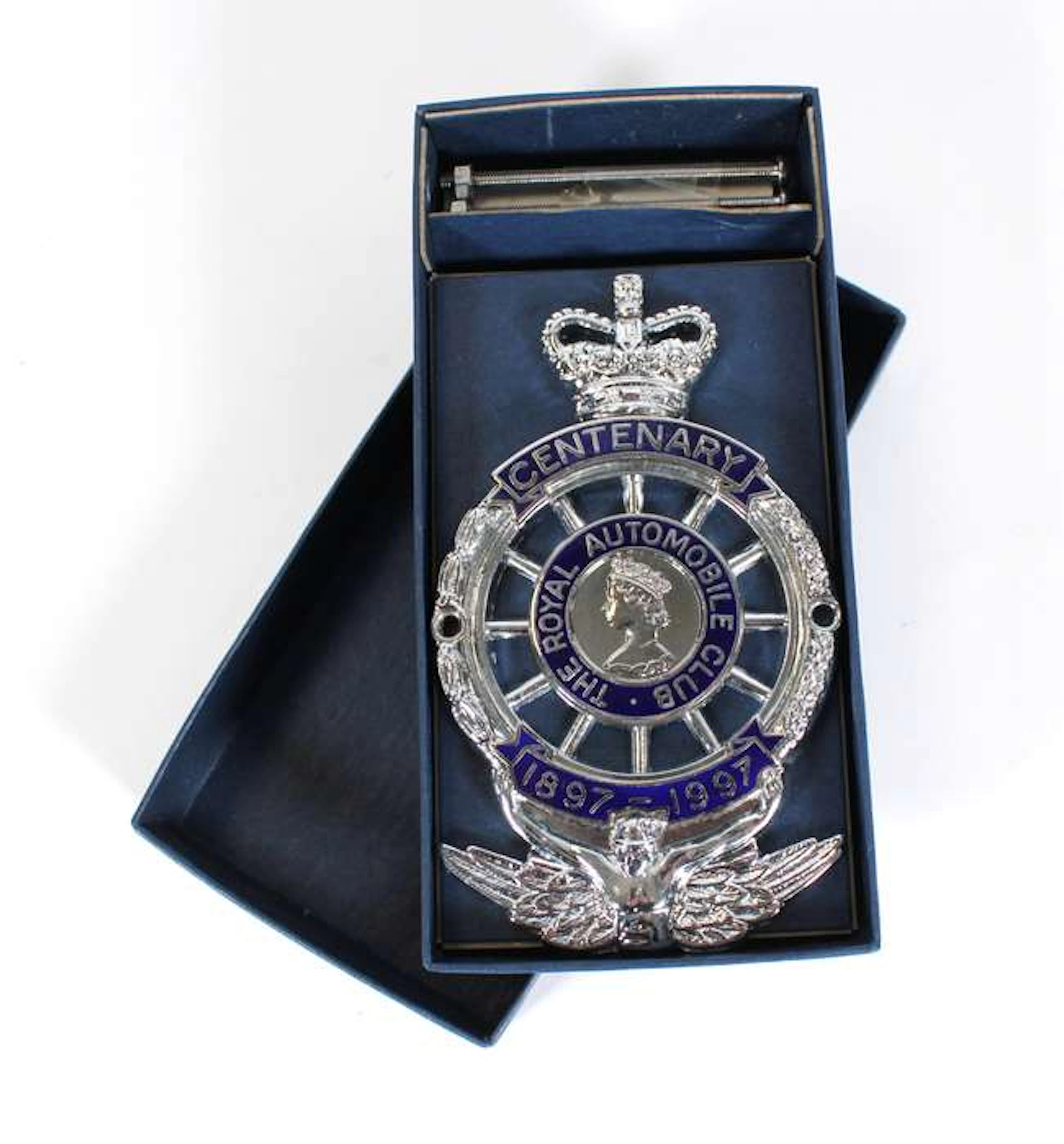 RAC 'The Royal Automobile Club' 1897-1997 Centenary car bonnet badge