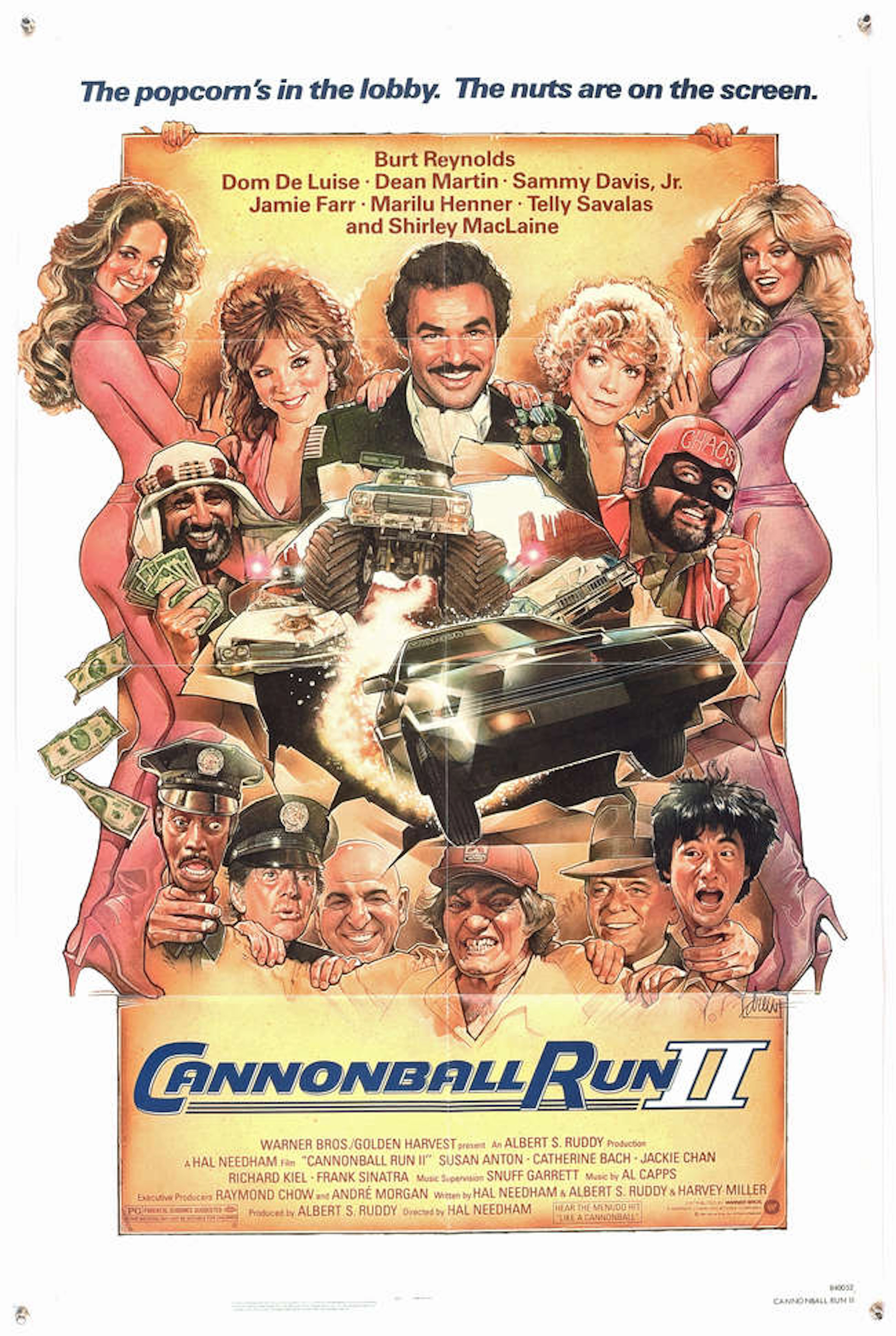 Cannonball Run II (1984), US One Sheet Movie Poster, starring Burt