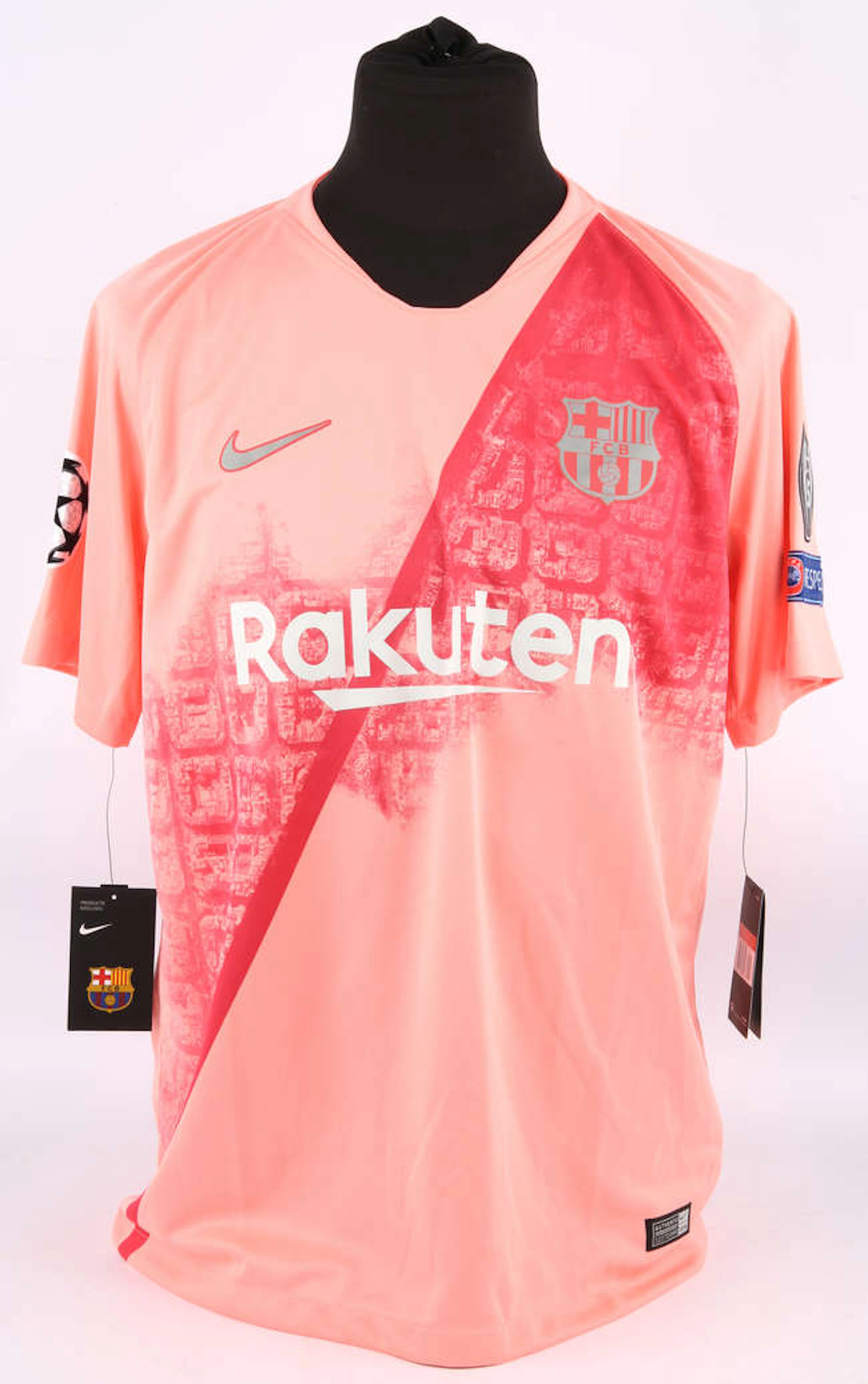 Signed on Back Lionel Messi Barcelona 2009/10 Season Shirt with Tags Attached.