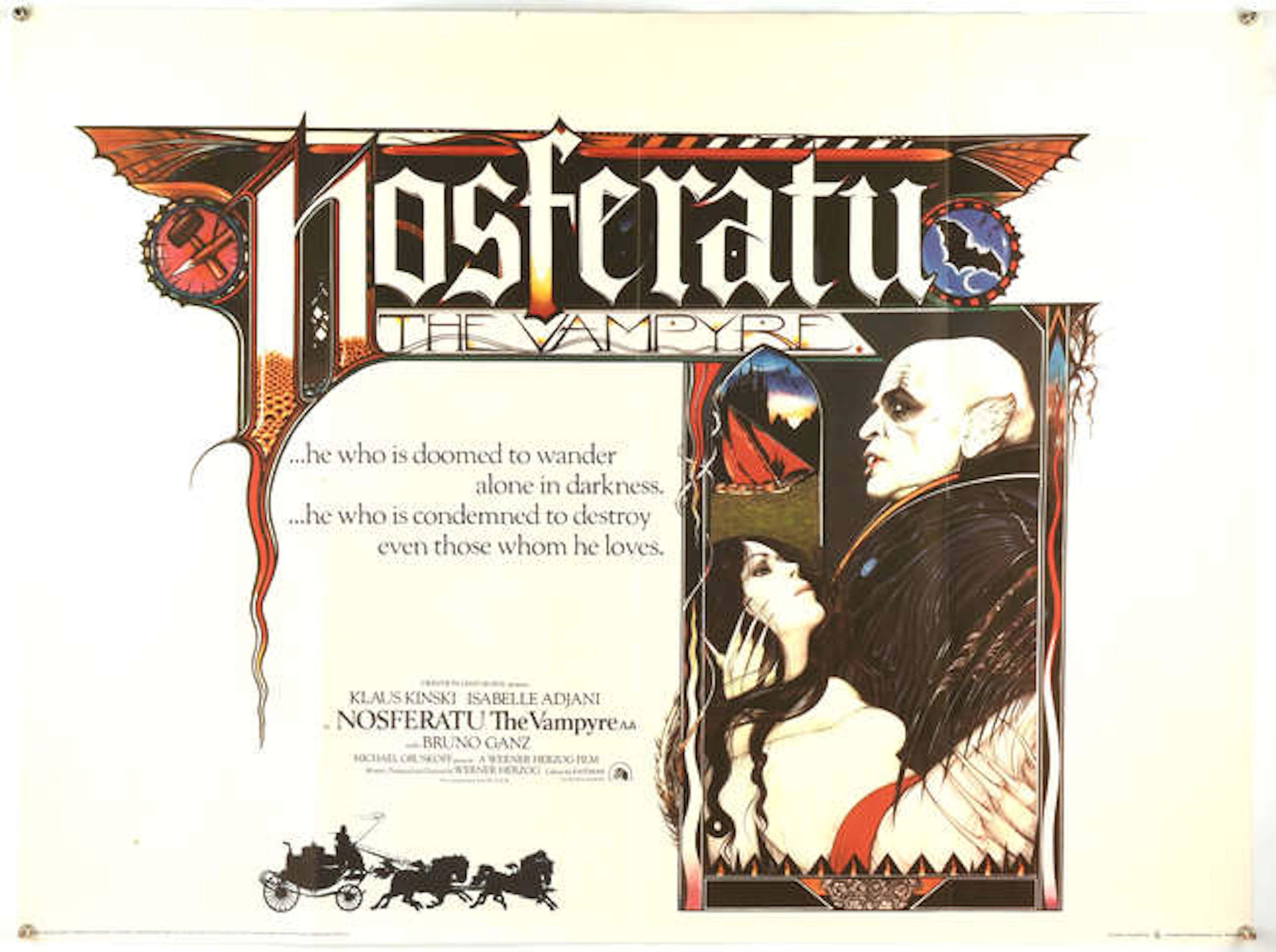 Nosferatu The Vampyre (1978), British Quad Film Poster, artwork by