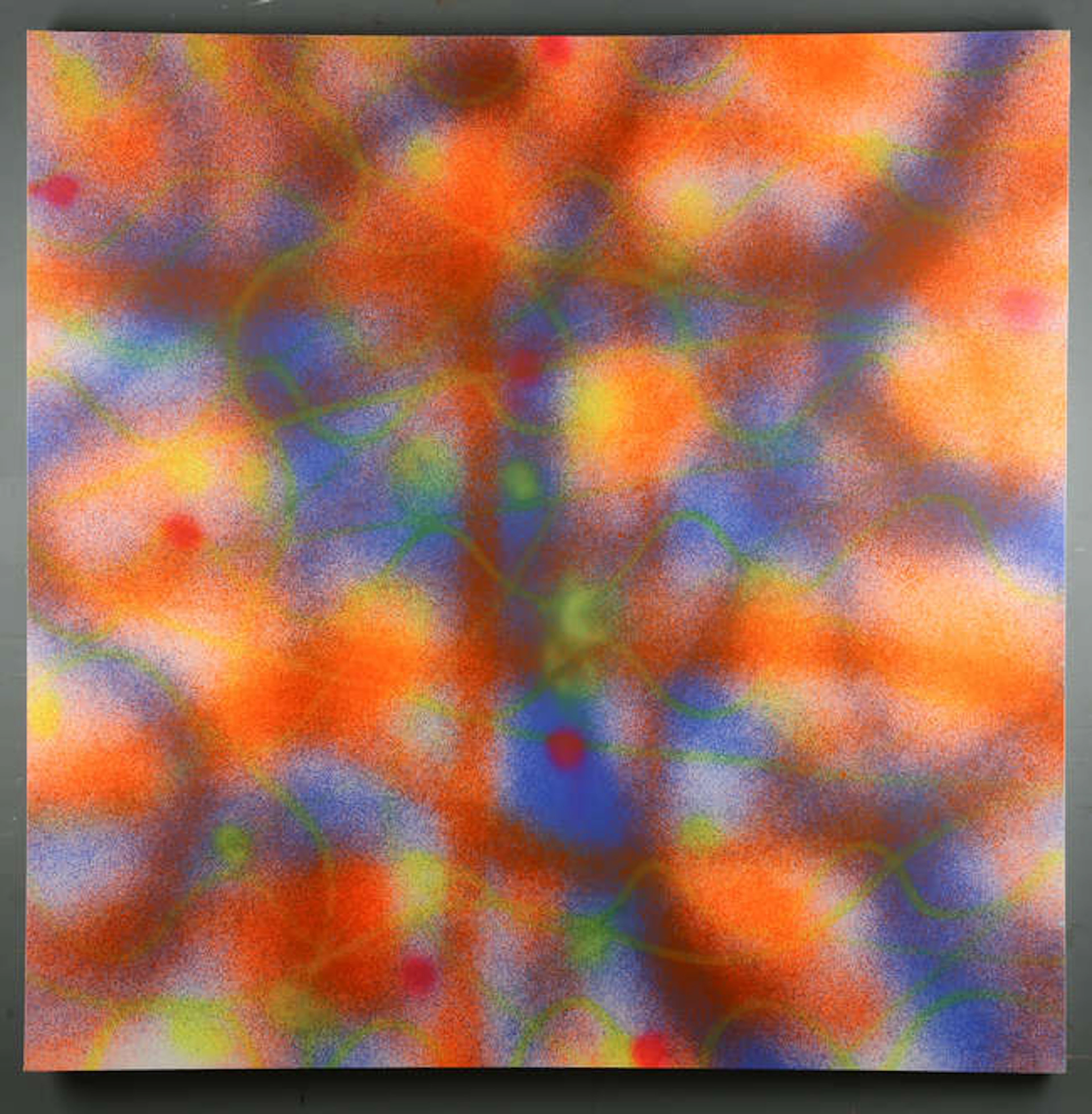 § John Plumb (British 1927-2008), 'White Light Silver Ripple', acrylic