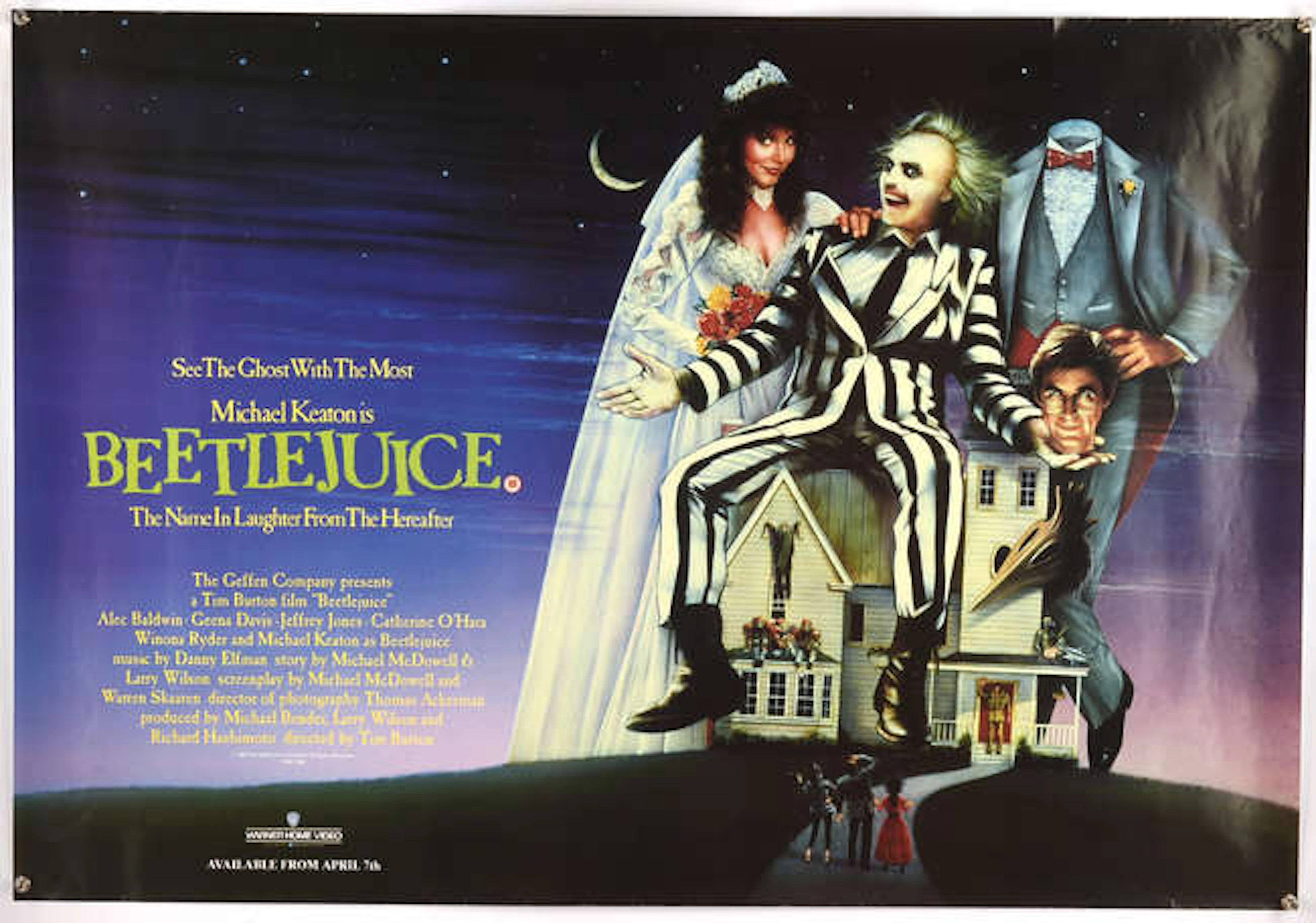 Beetlejuice (1988), British Video Store Poster for the Tim Burton