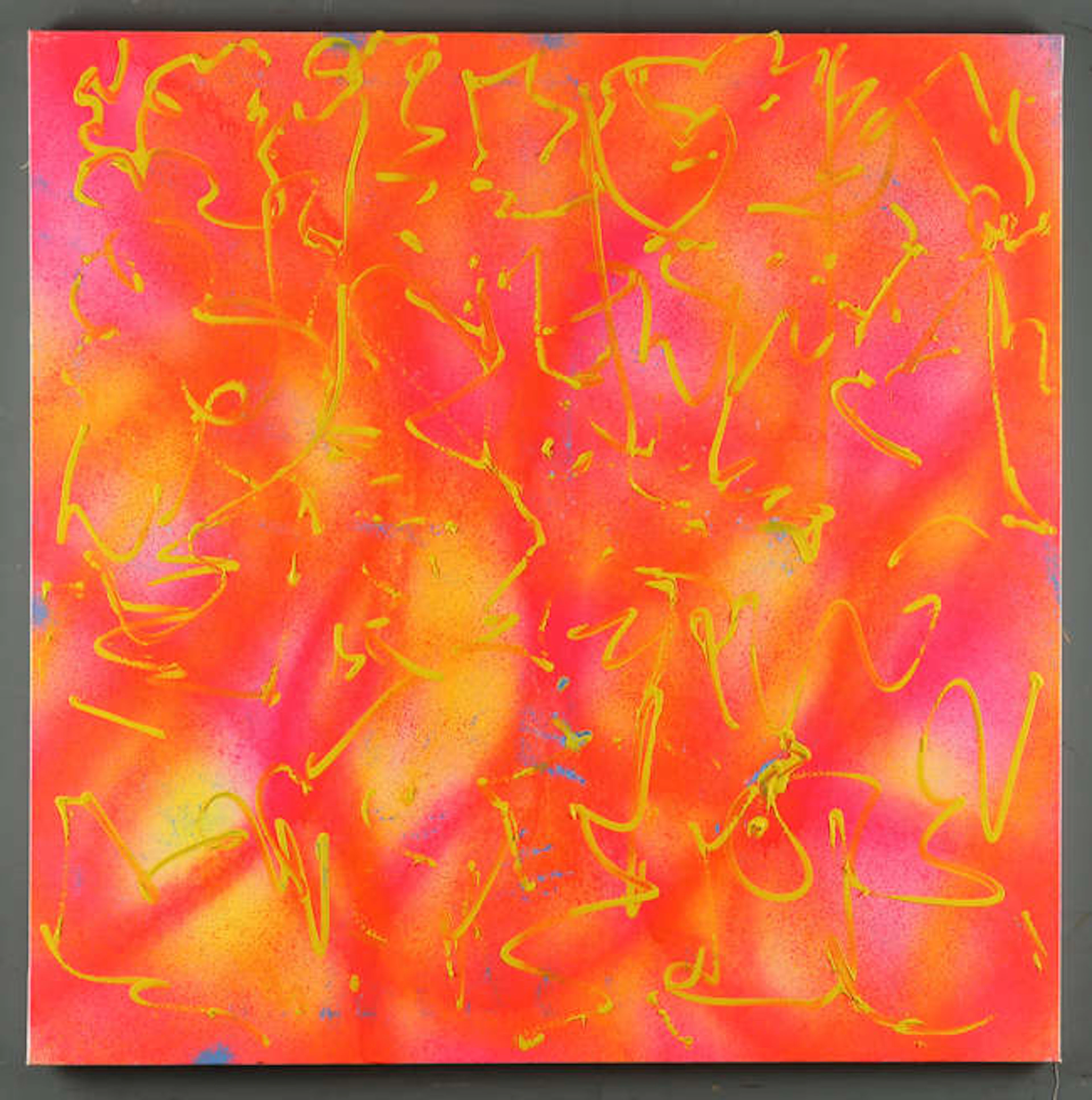 § John Plumb (British 1927-2008), 'Blue Flick Orange Pink', acrylic
