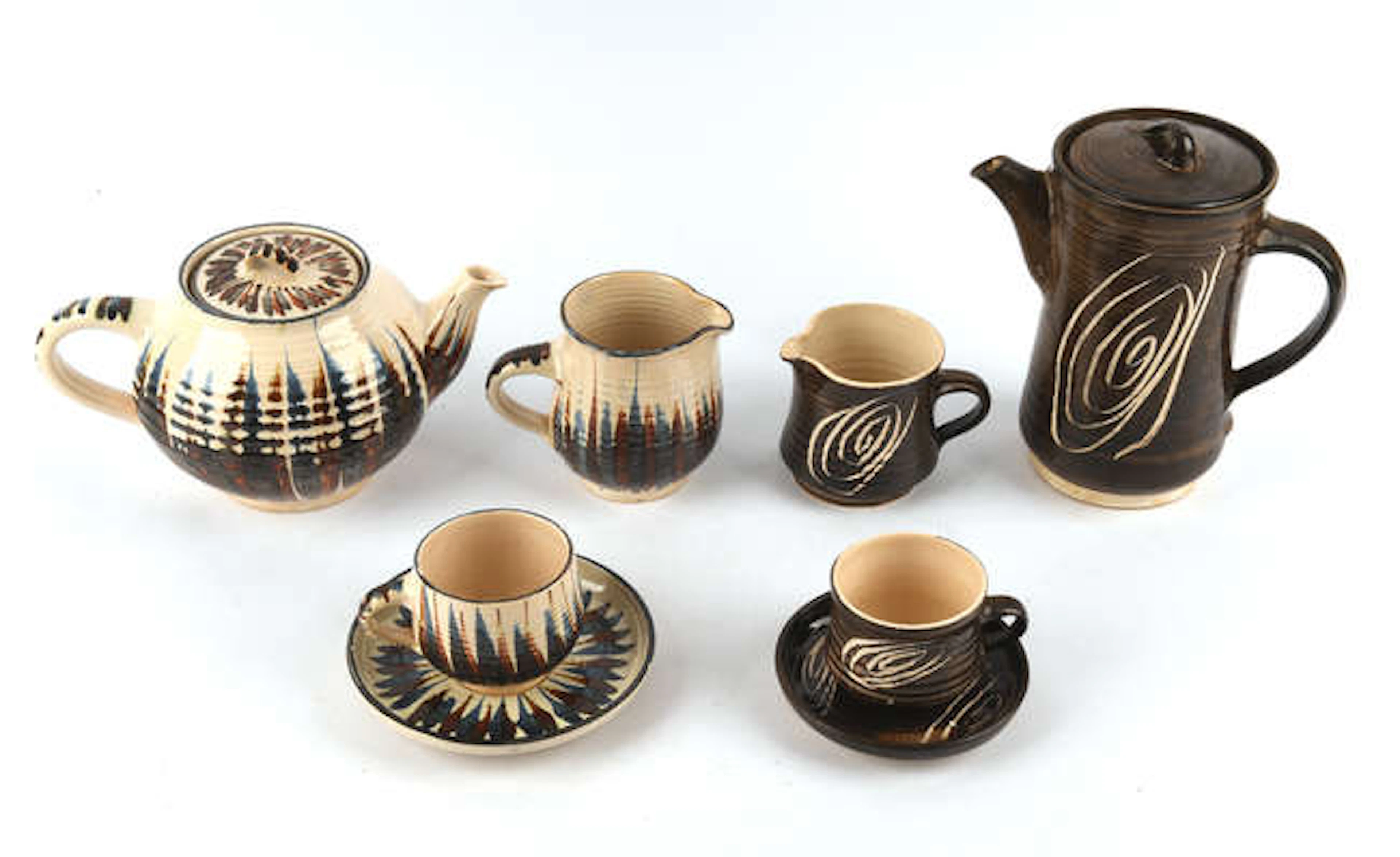MARY GIBSON HORROCKS, (BRITISH, B. 1923), a coffee set for six people