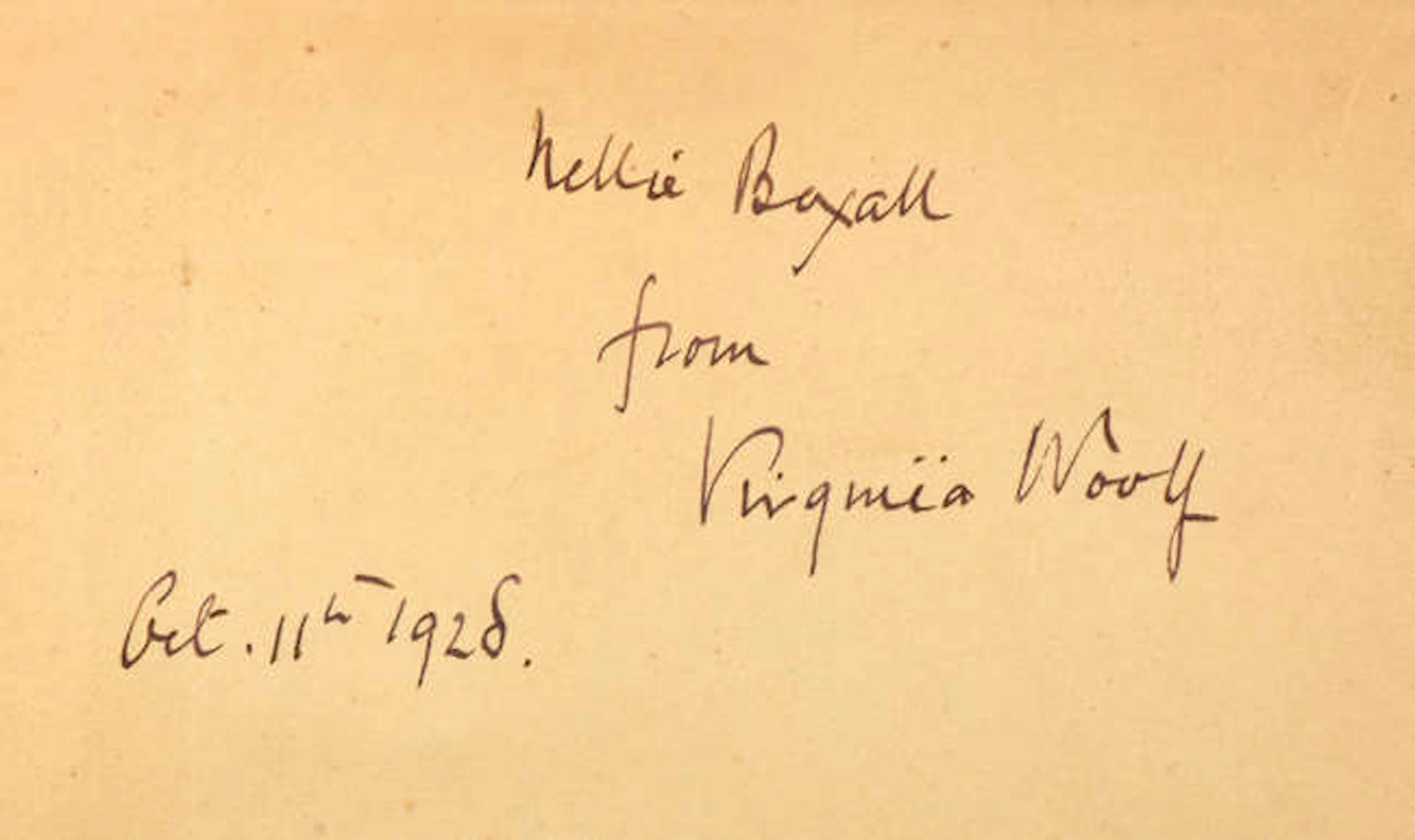 Virginia Woolf, Orlando: A Biography, Authors Presentation copy, 1928