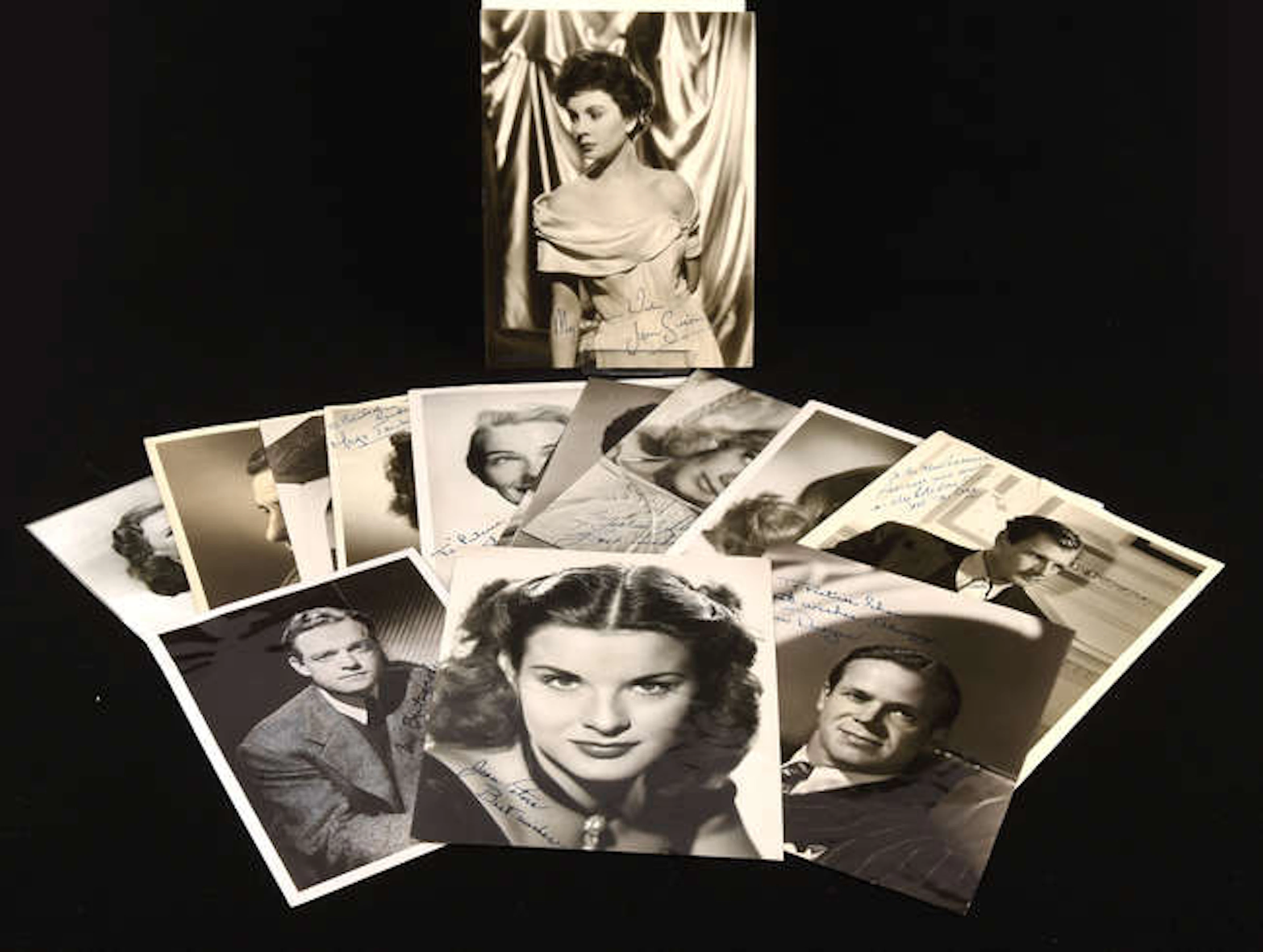 1940s-1980s Actors: Fourteen Autographed publicity photographs, many