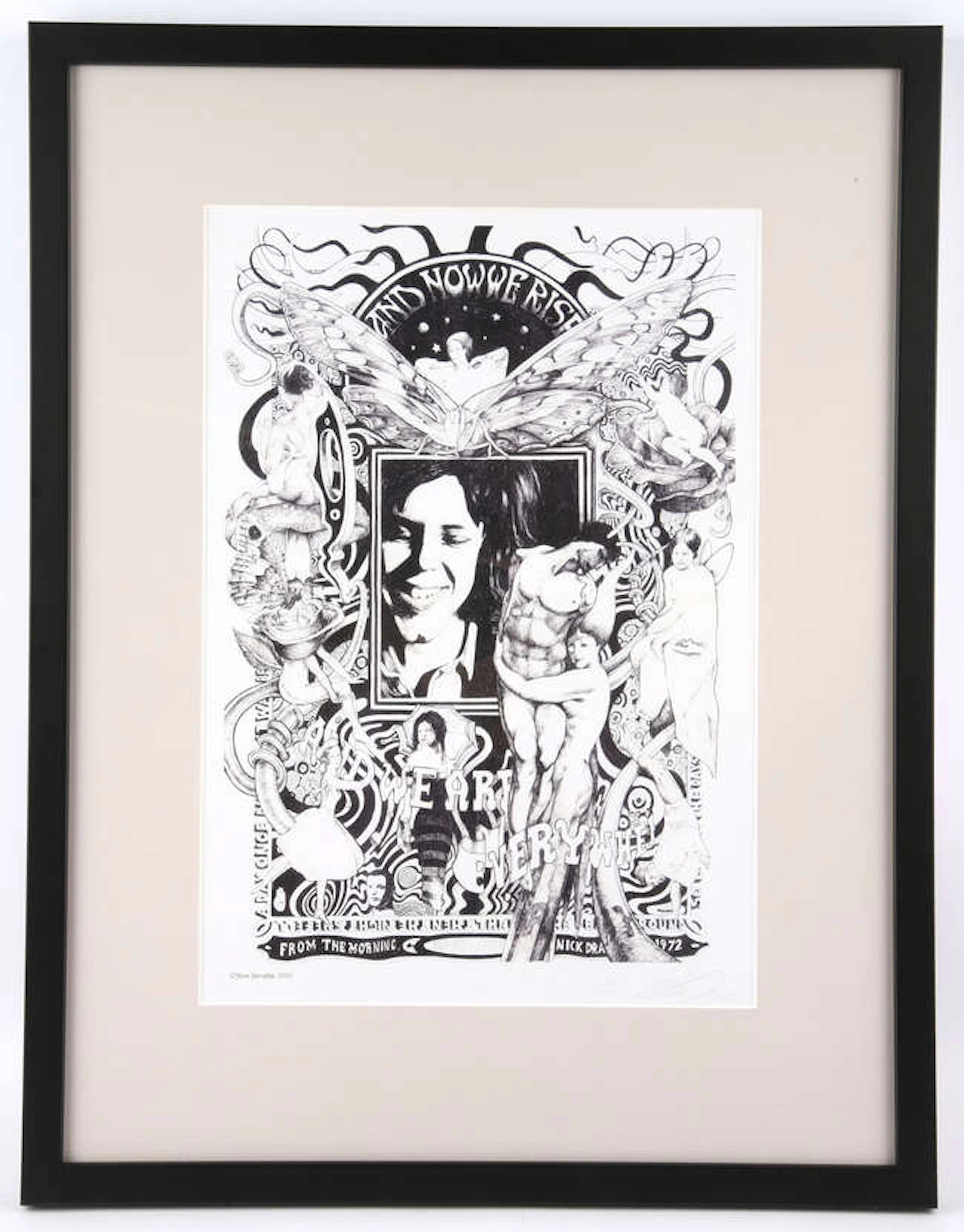 Nick Drake - Psychedelic poster by Steve Harradine, 2002. Limited