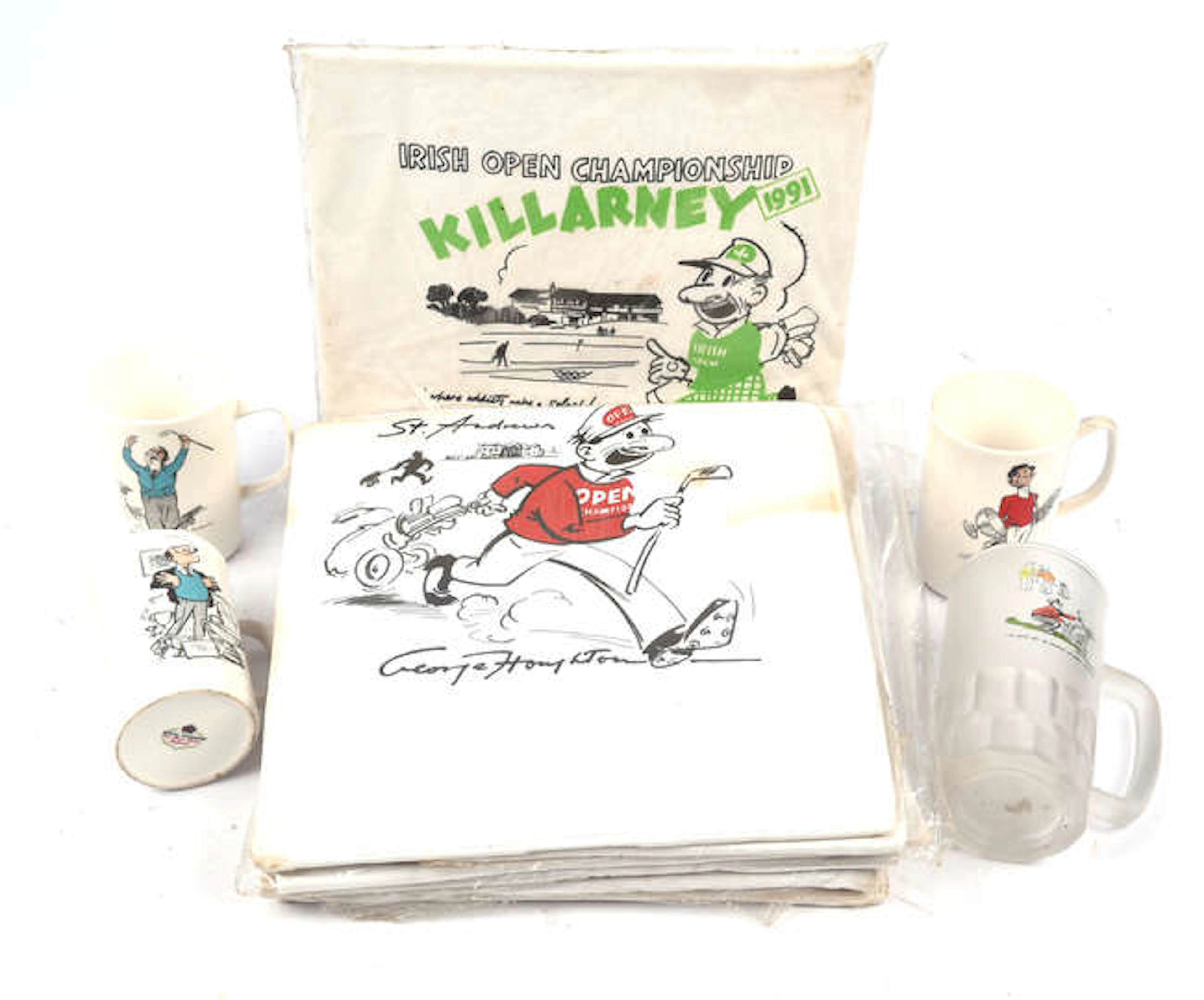 George Houghton Memorabilia, to include humerous Golfing transfer