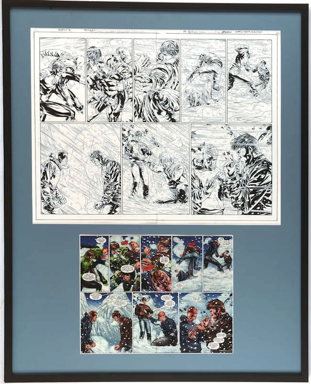 Featuring a titanic battle scene between Lanterns Hal Jordan and Guy Gardner