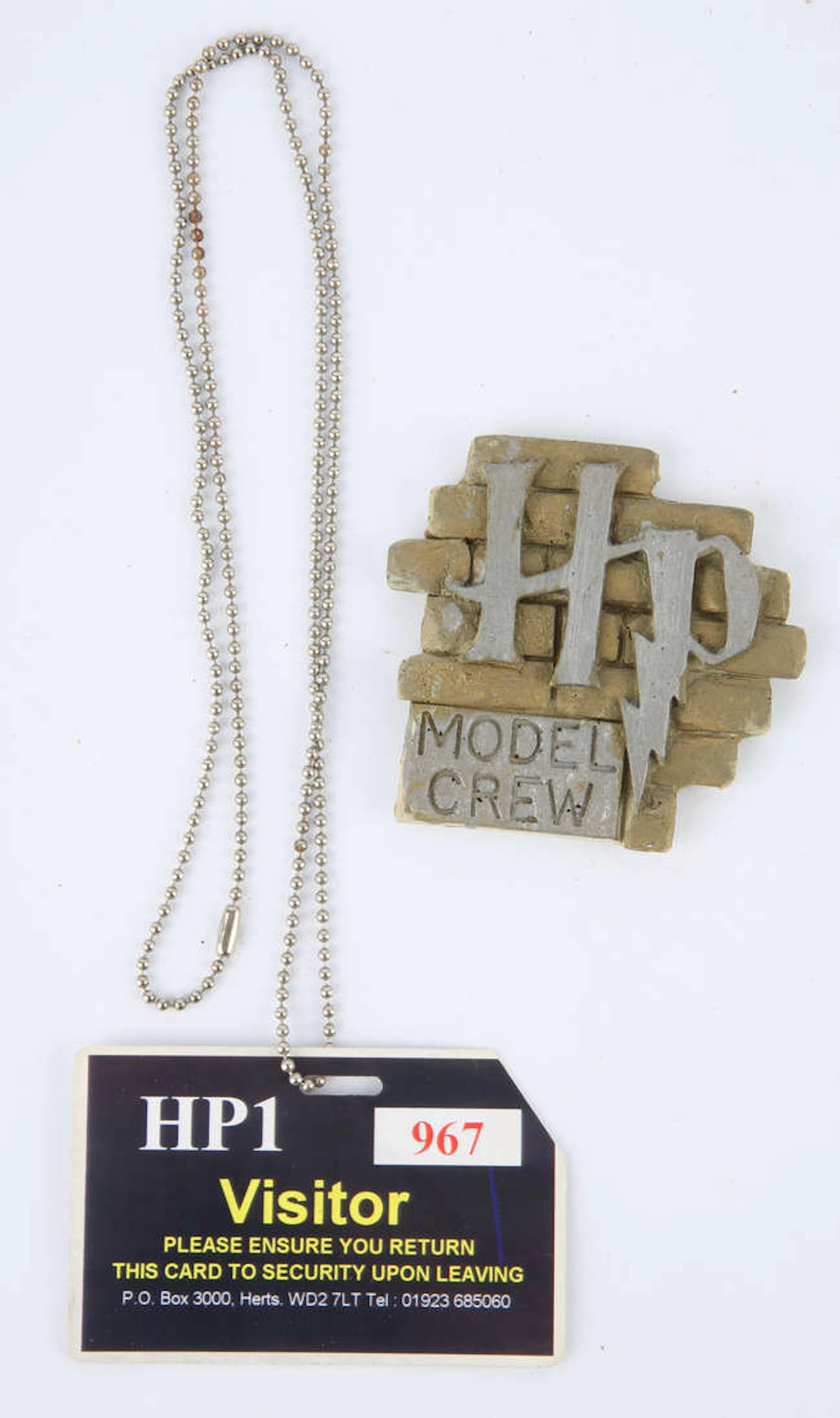 Harry Potter And The Philosophers Stone (2001) Crew Badge and Workshop