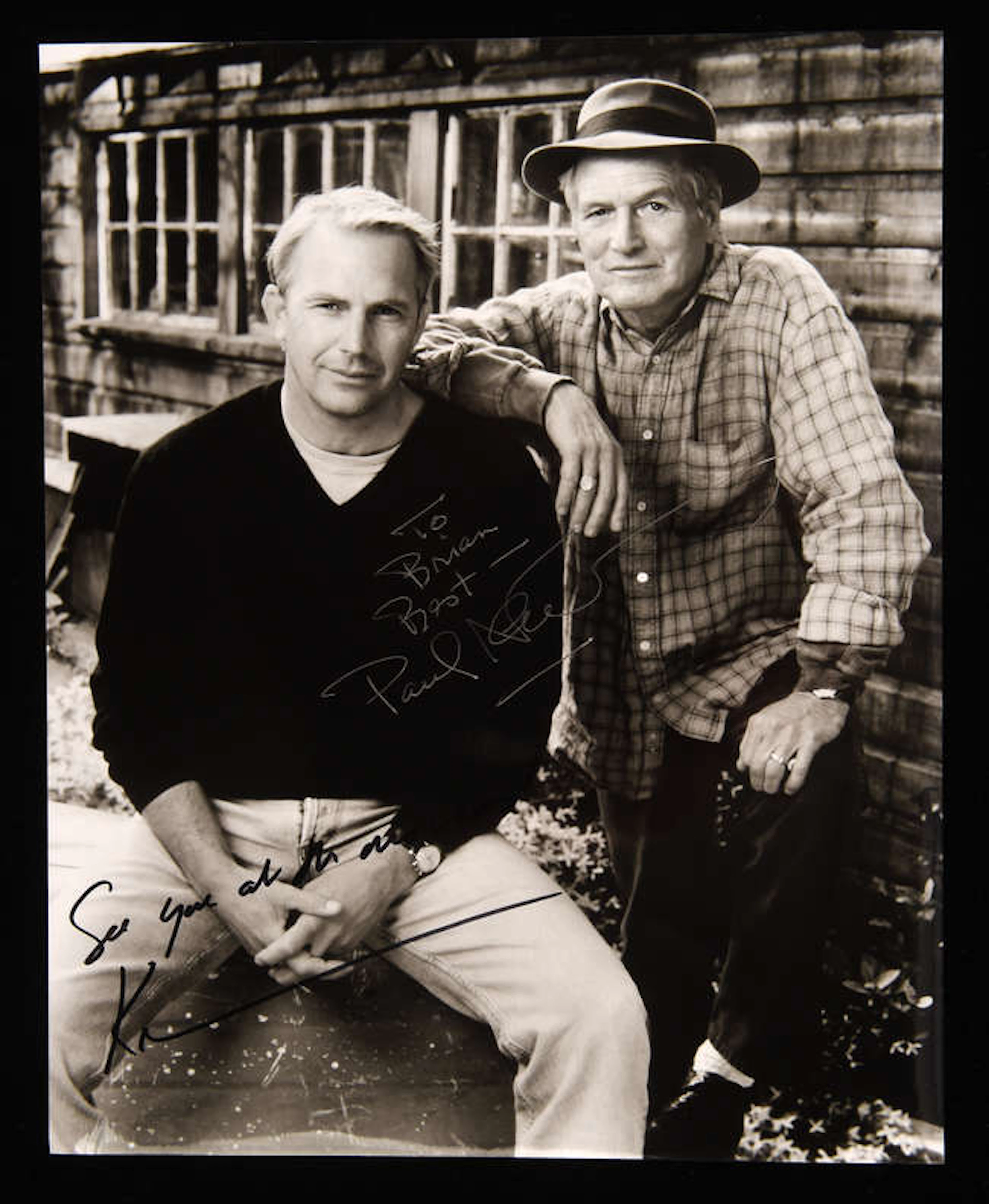 Paul Newman (1925-2008) and Kevin Costner (1955-) Autographed Photograph