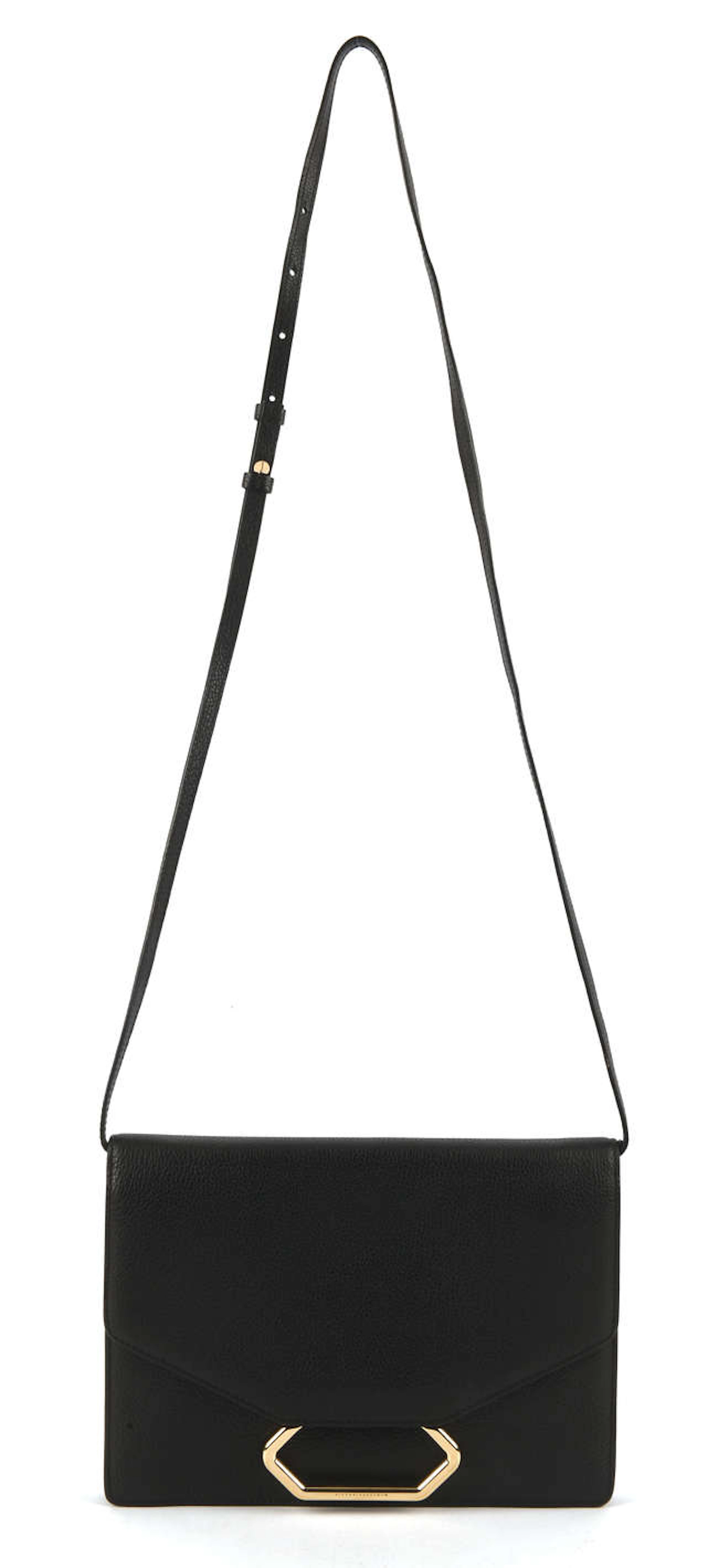 VICTORIA BECKHAM, a Etrusca money clutch bag, black and goat leather