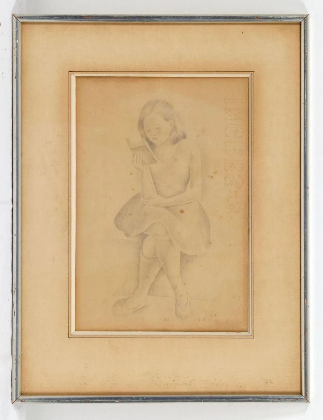 VOROBIEFF Marie, MAREVNA (1892–1984) Little Girl with a Book. Circa