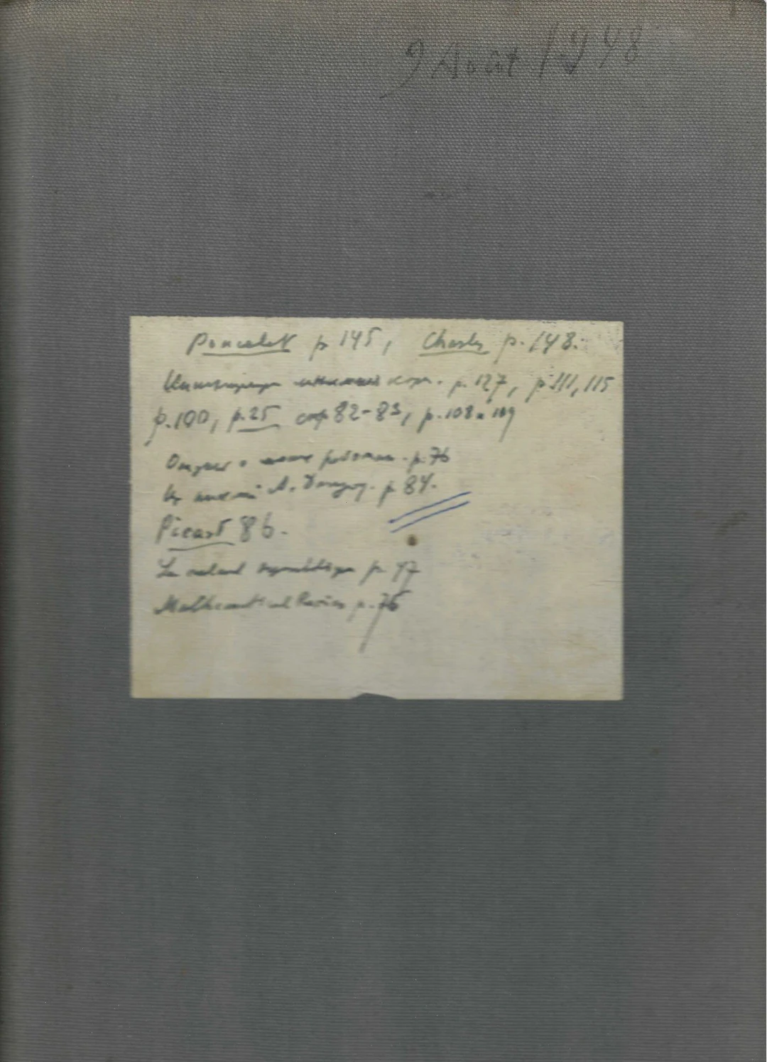[MANUSCRIPTS] ARCHIVES of Dimitri RIABOUCHINSKY RIABOUCHINSKY, Dimitri