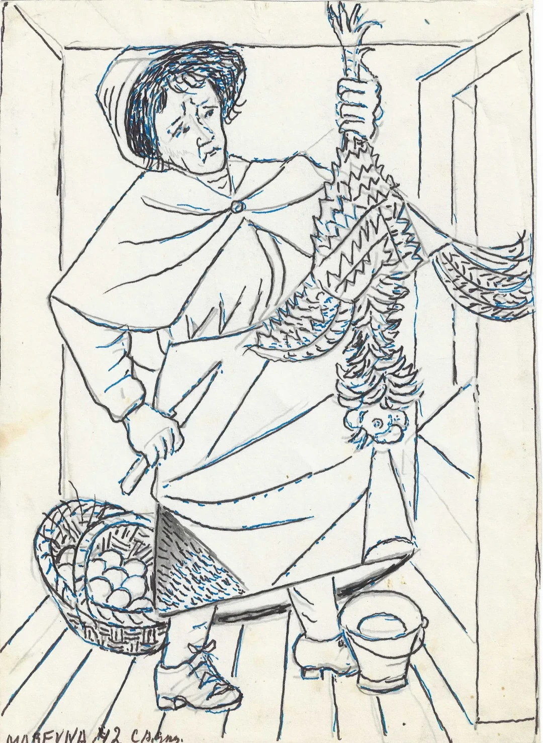 VOROBIEFF Marie, MAREVNA (1892–1984) A Peasant Woman with a Rooster