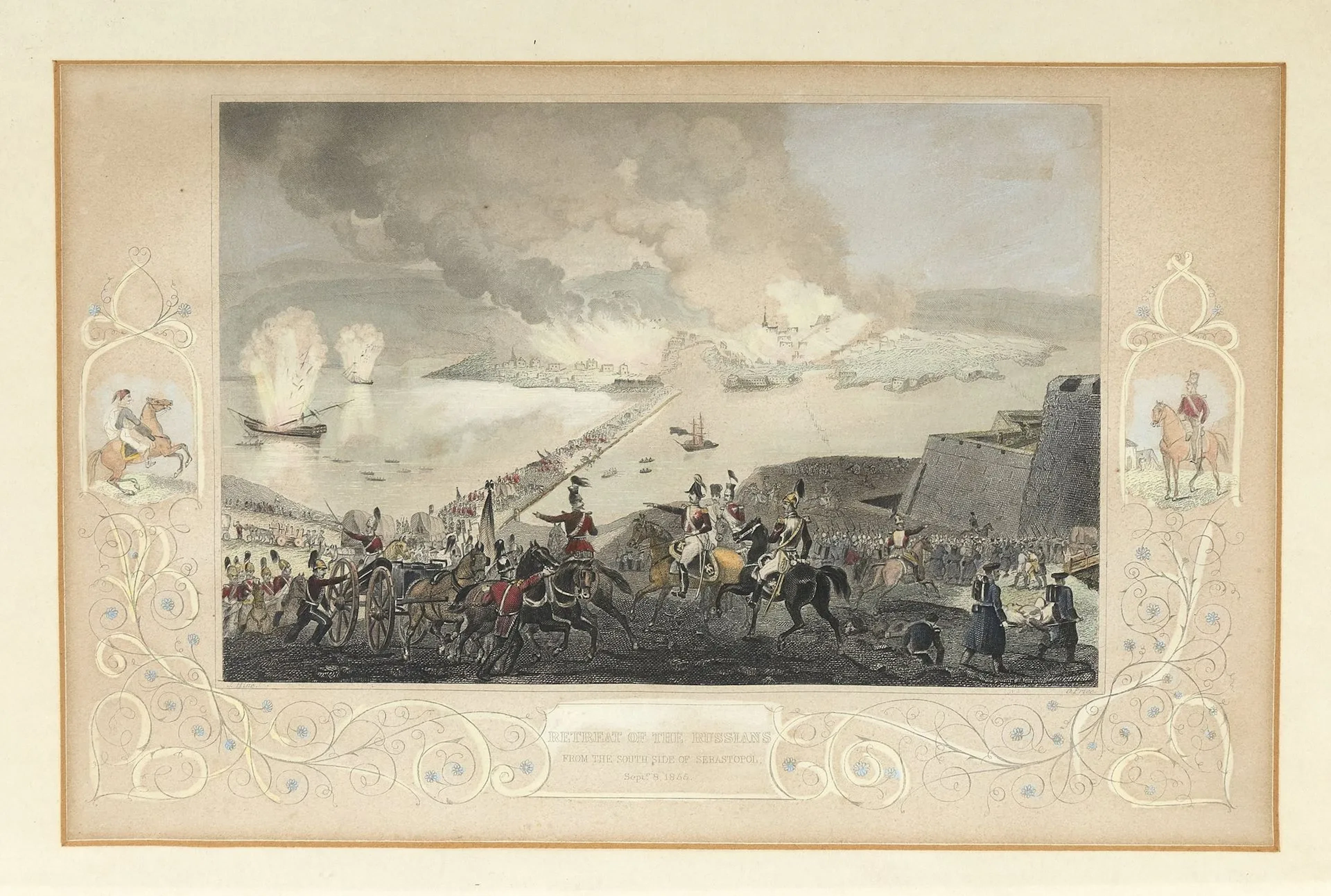 RETREAT OF THE RUSSIANS from the southern outskirts of Sevastopol.