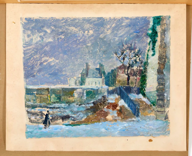 BENATOV, Leonardo (1899–1972) Paris Suburbs. Chevreuse (?), 1954 Oil