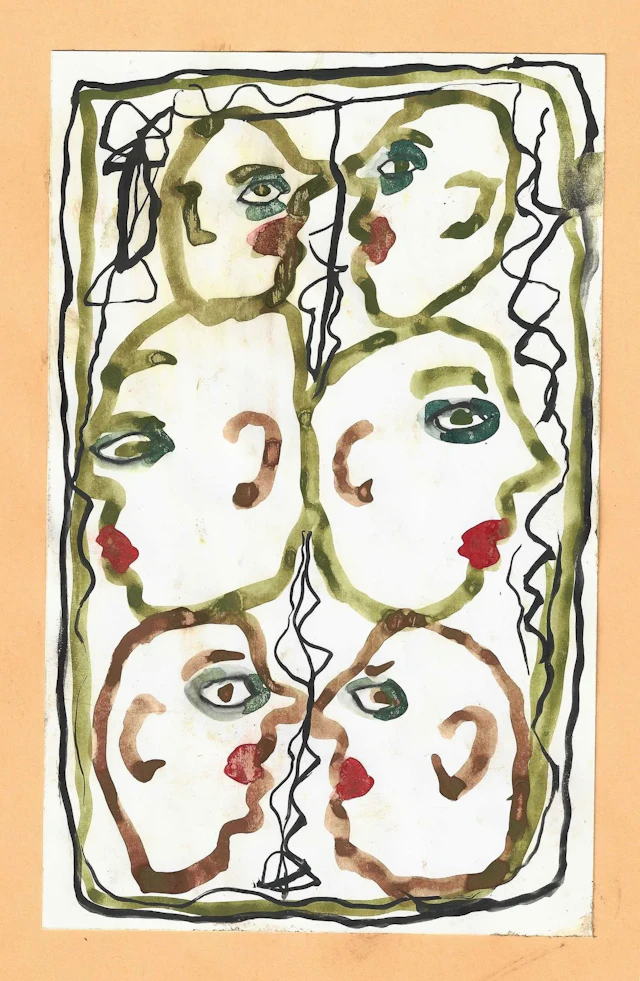 BAKHCHANYAN, Vagrich (1938–2009) Faces, 1994 Watercolor, gouache on