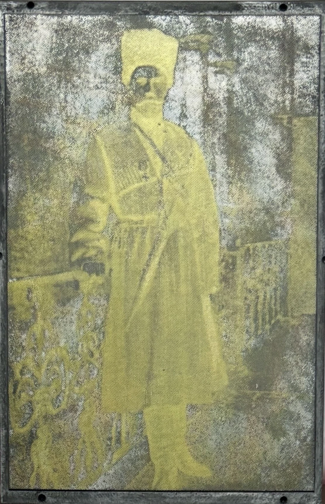 SOLDIER IN COSSACK "CHERKESSKA" UNIFORM. Photographic plate, 110 х