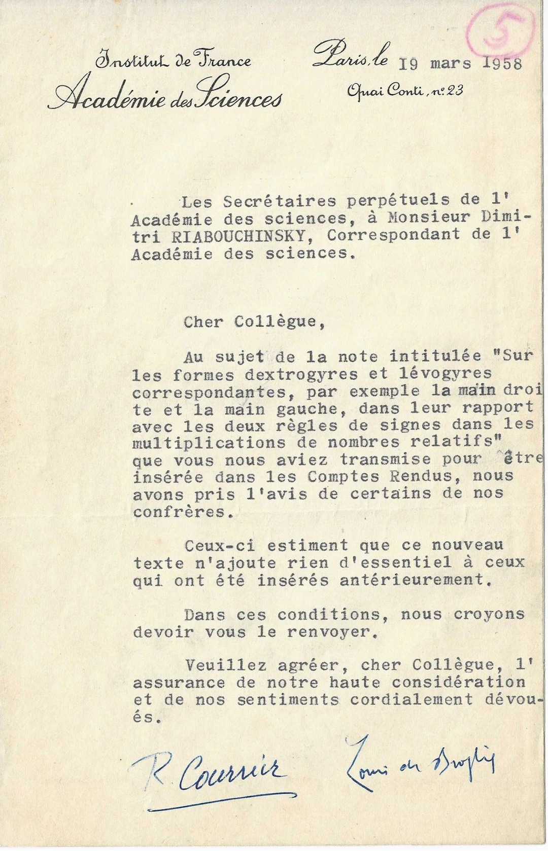 ARCHIVES of Dimitri RIABOUCHINSKY RIABOUCHINSKY, Dimitri (1882–1962)