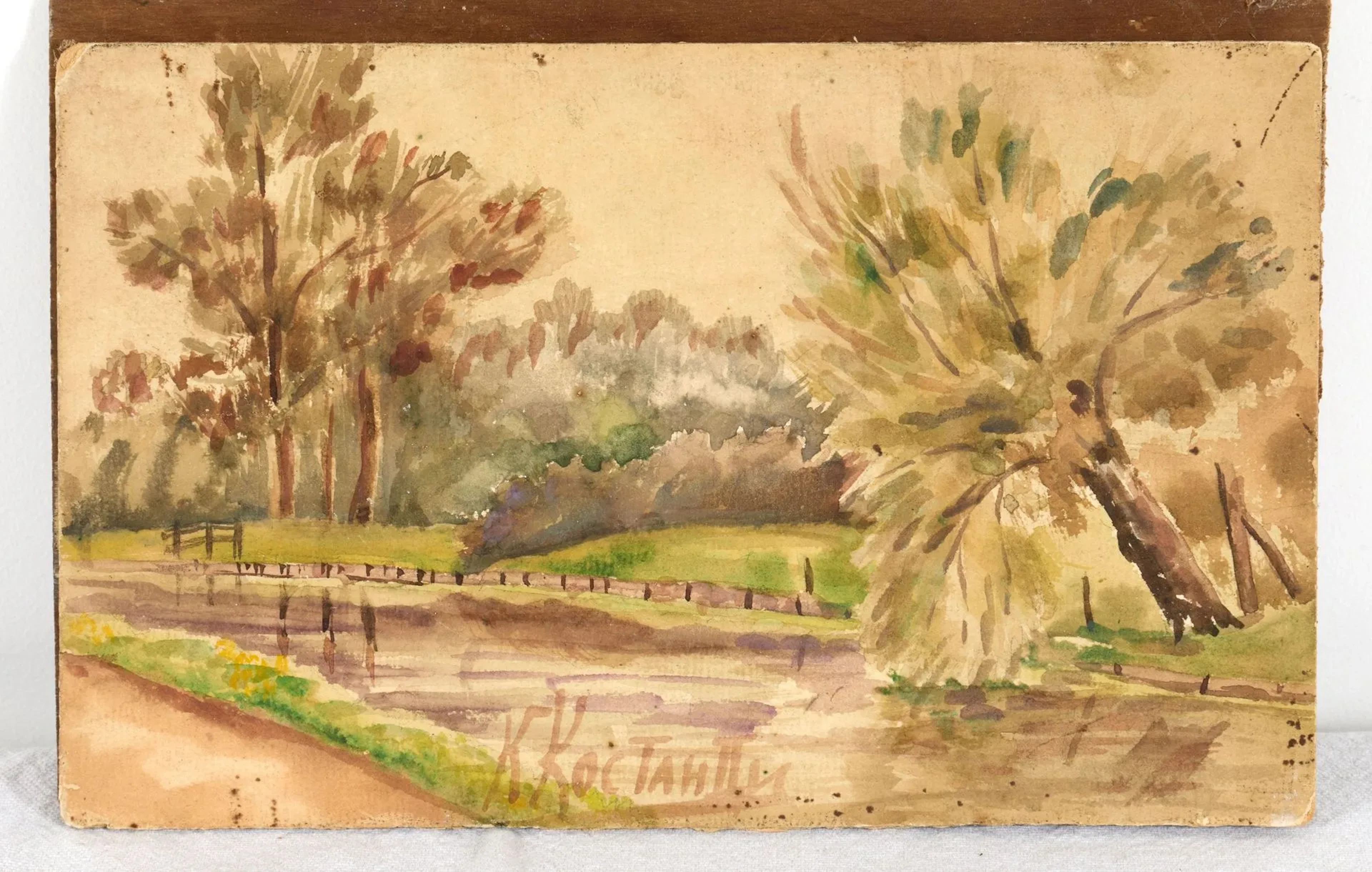 KOSTANDI Kharlampi (1860s–1917) Landscape Watercolor on laid paper