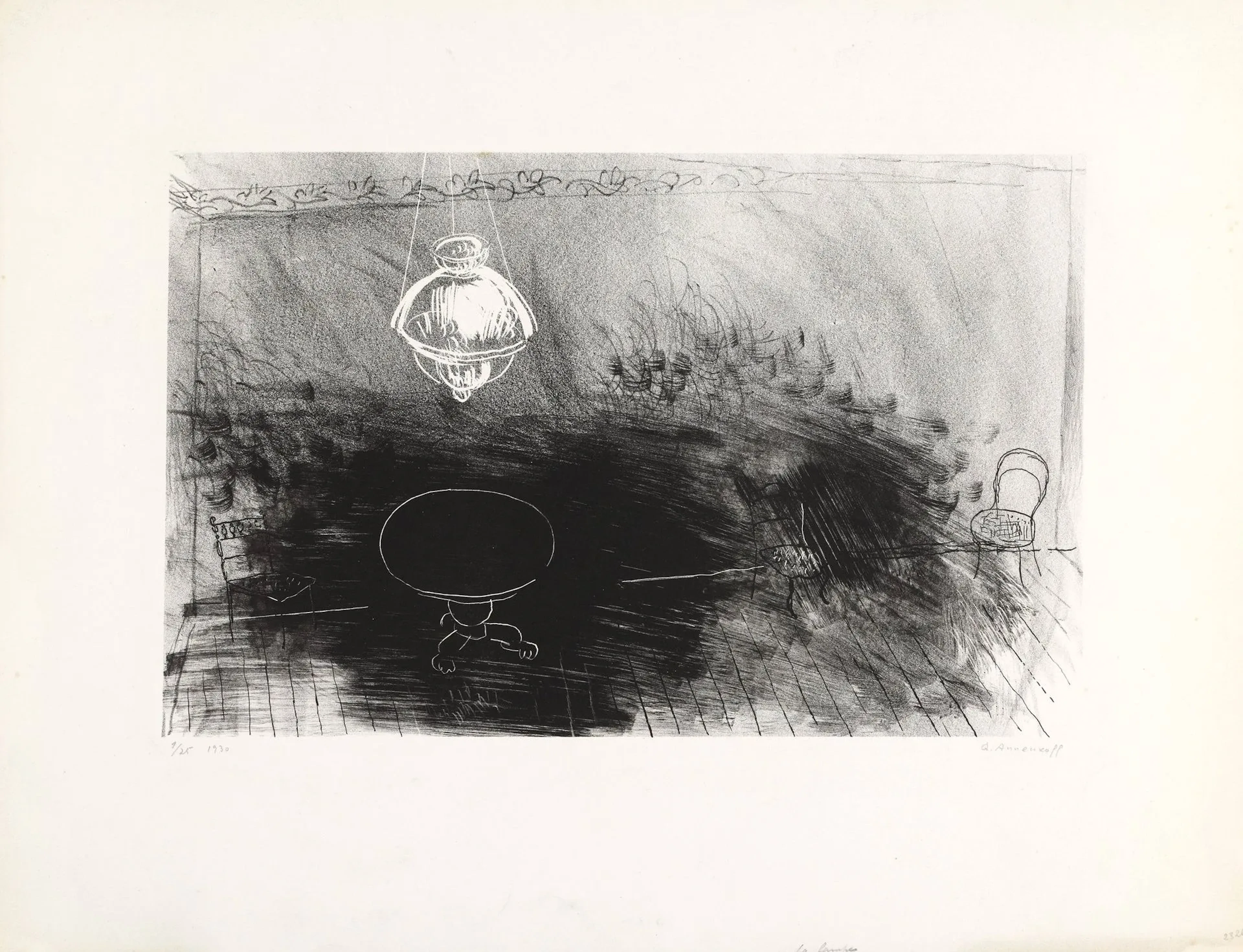 Yuri ANNENKOFF (1889–1974) The Lamp, 1930 Lithograph Signed lower