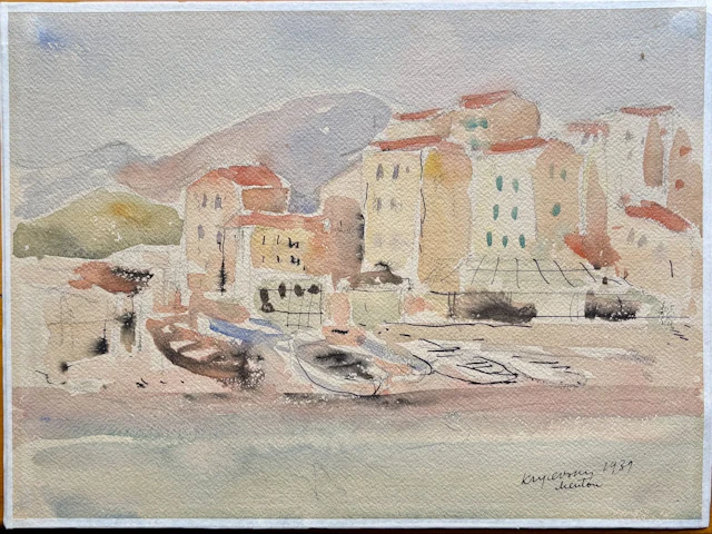Nikolai KRYCHEVSKY (1898–1961) View of Menton, 1939 Watercolor on