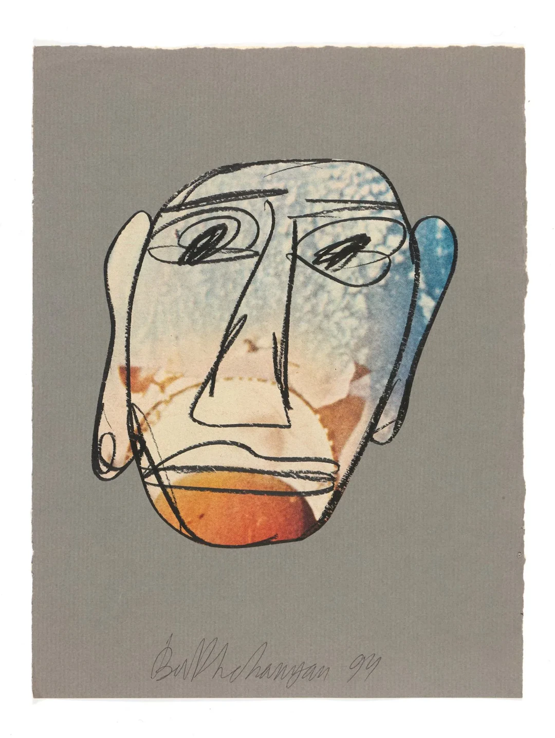 BAKHTCHANIAN Vagrich (1935–2009) Face, 1994 Collage and pastel on