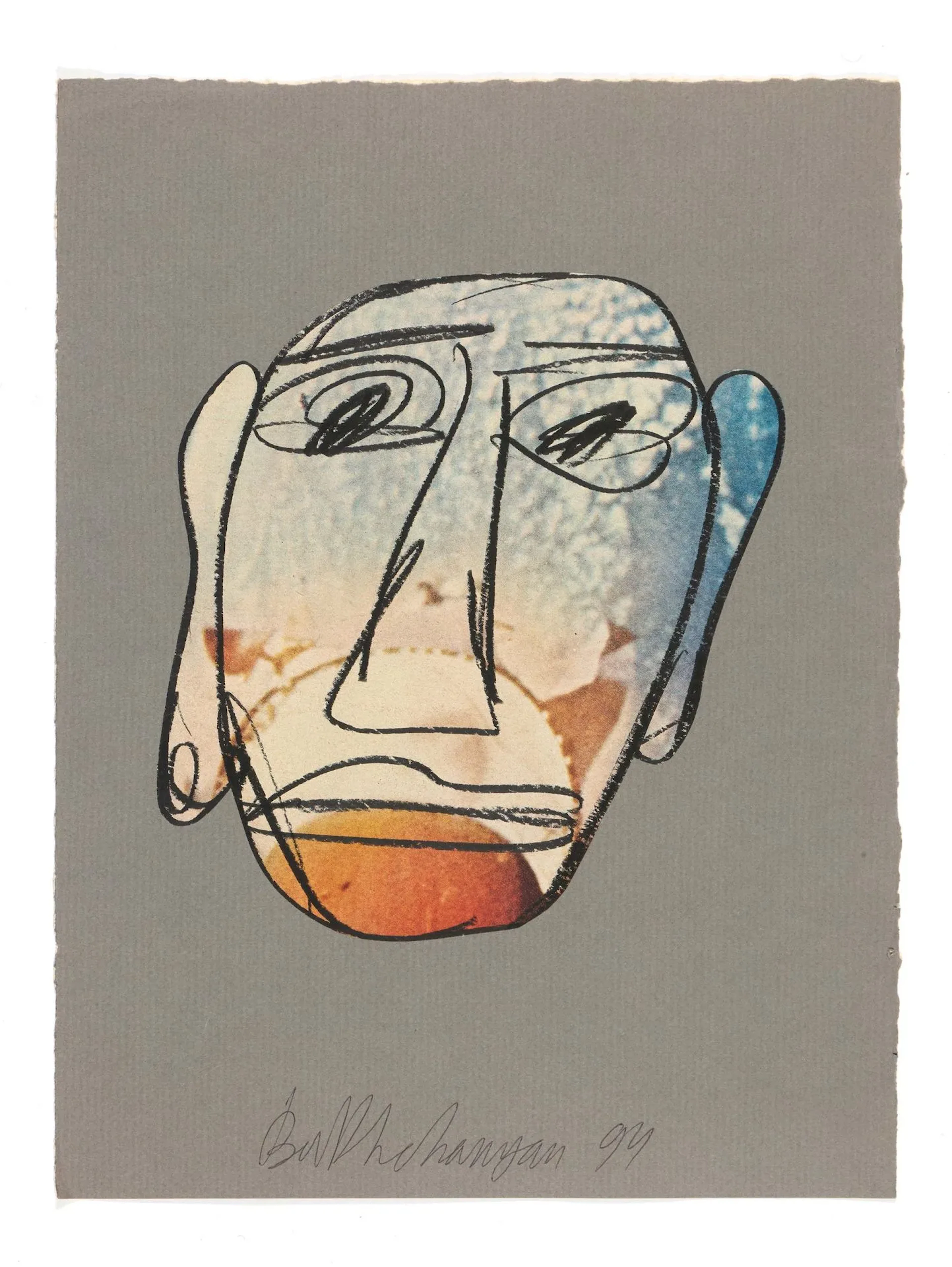 BAKHTCHANIAN Vagrich (1935–2009) Face, 1994 Collage and pastel on