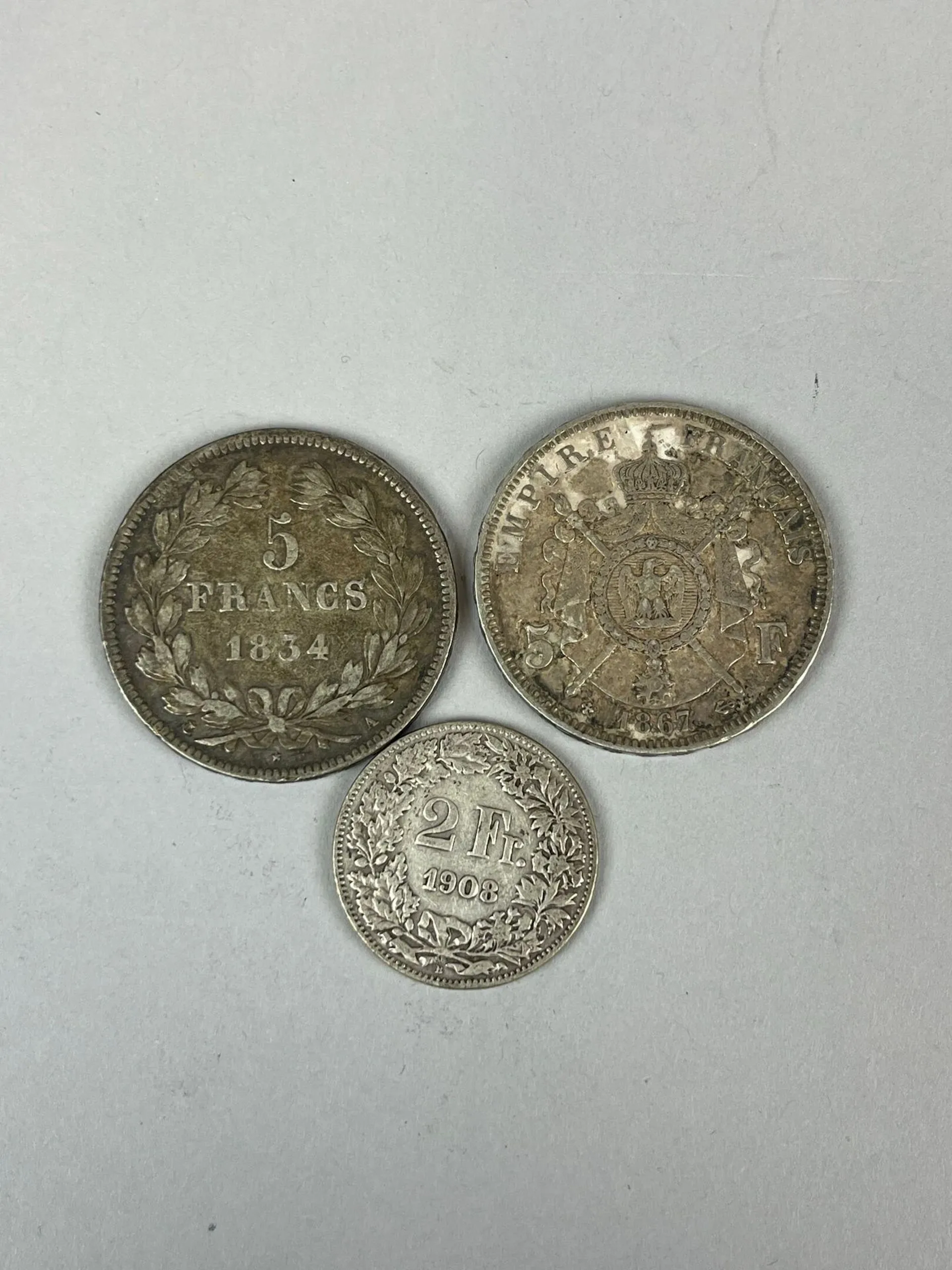 Set of 3 Silver Coins. - Lot 102