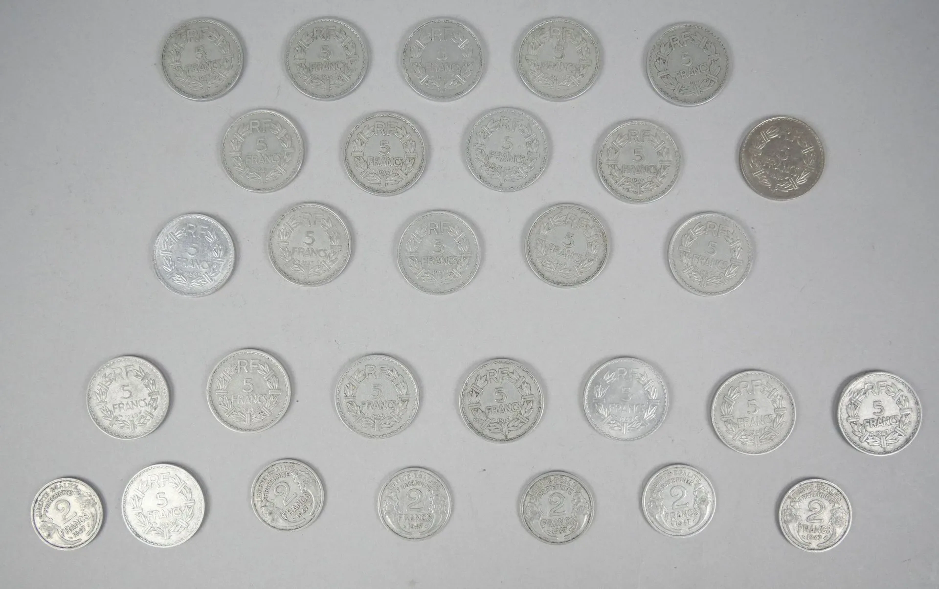 FRANCE. Set of 29 Lavrillier coins. - Lot 101