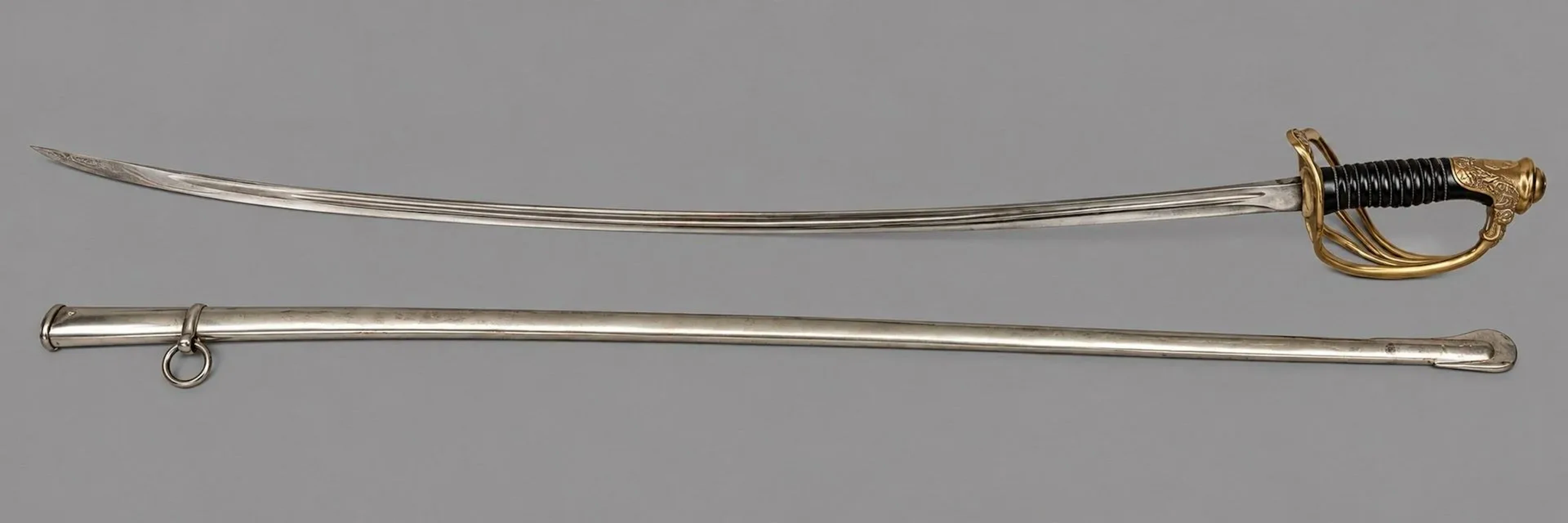 Line Cavalry Officer's Saber, Model 1822–1883, guard in gild - Lot 241