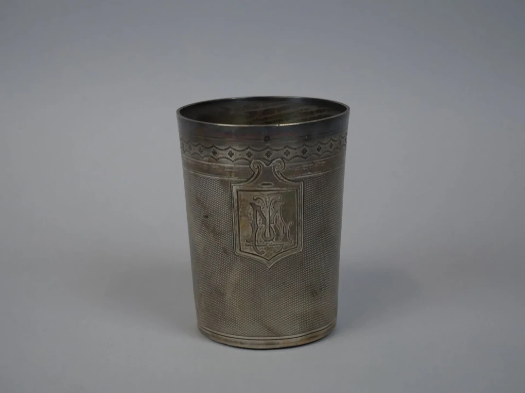 950-thousandths solid silver goblet (Minerva hallmark) with - Lot 124