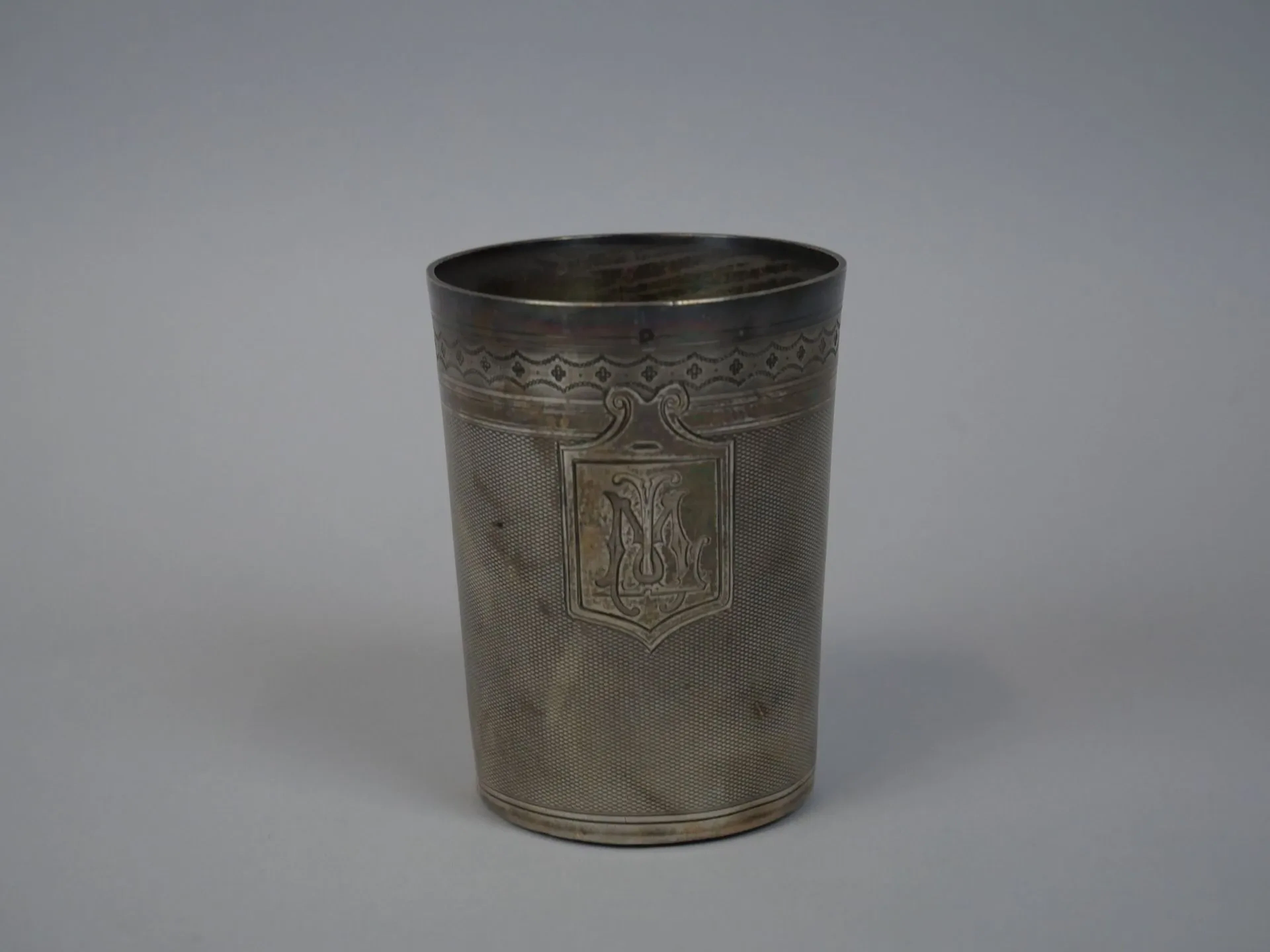 950-thousandths solid silver goblet (Minerva hallmark) with - Lot 124