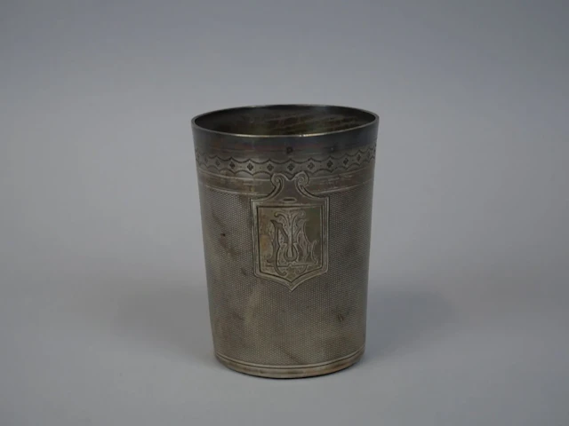 950-thousandths solid silver goblet (Minerva hallmark) with - Lot 124