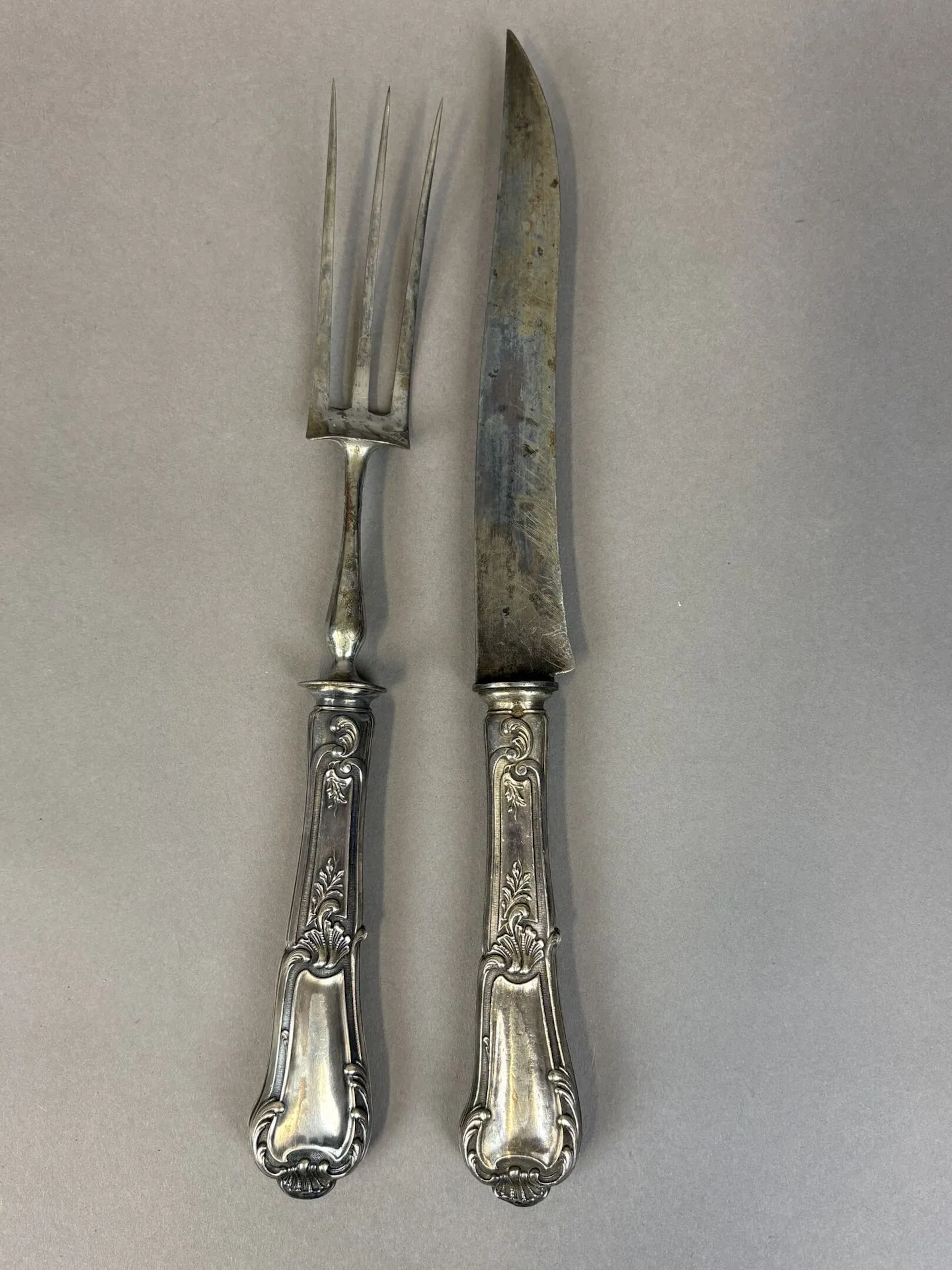 A silver leg-of-lamb serving set, 950-thousandths (Minerva h - Lot 127
