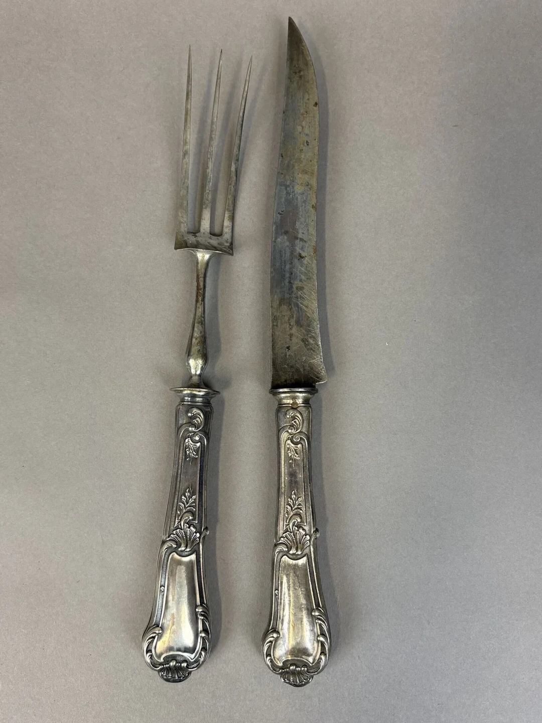 A silver leg-of-lamb serving set, 950-thousandths (Minerva h - Lot 127