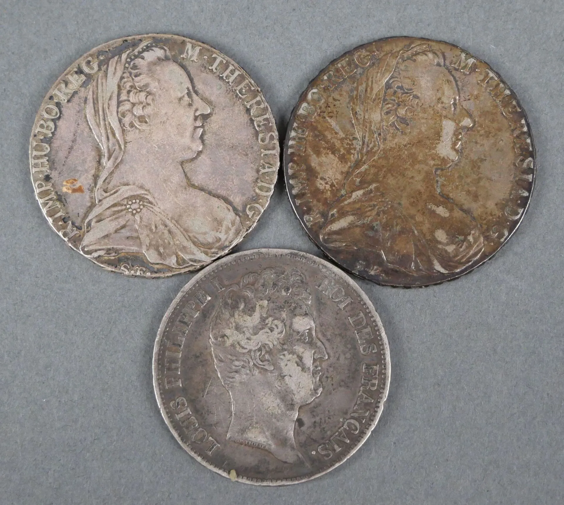 AUSTRIA & FRANCE. Set of 3 Silver Coins. - Lot 8