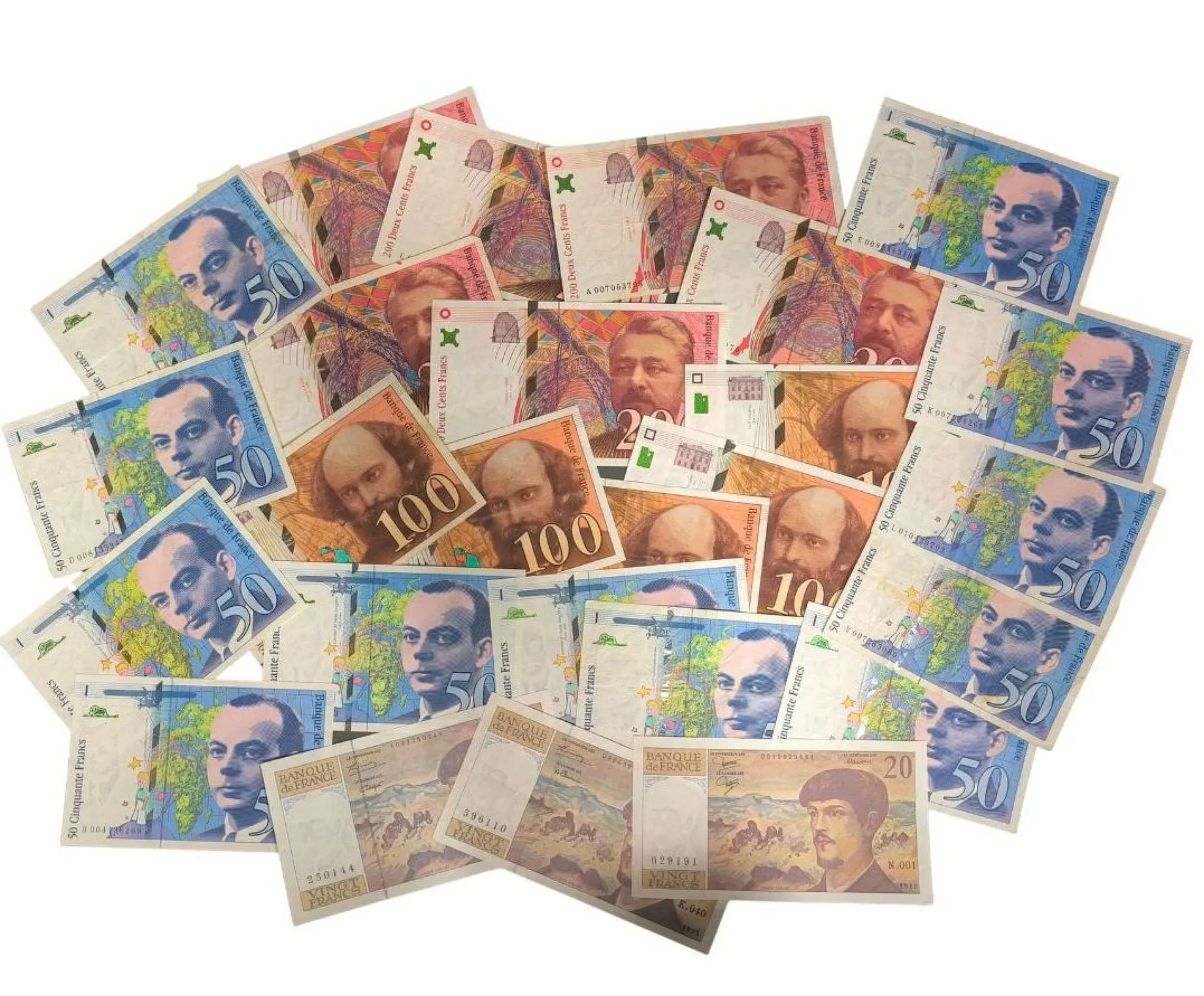 FRANCE. Set of 26 Decommissioned French Banknotes. - Lot 94