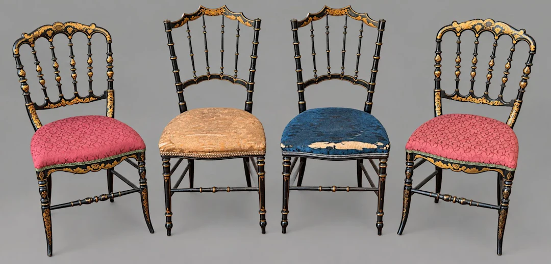 Set consisting of two pairs of so-called “Chiavari” chairs o - Lot 278