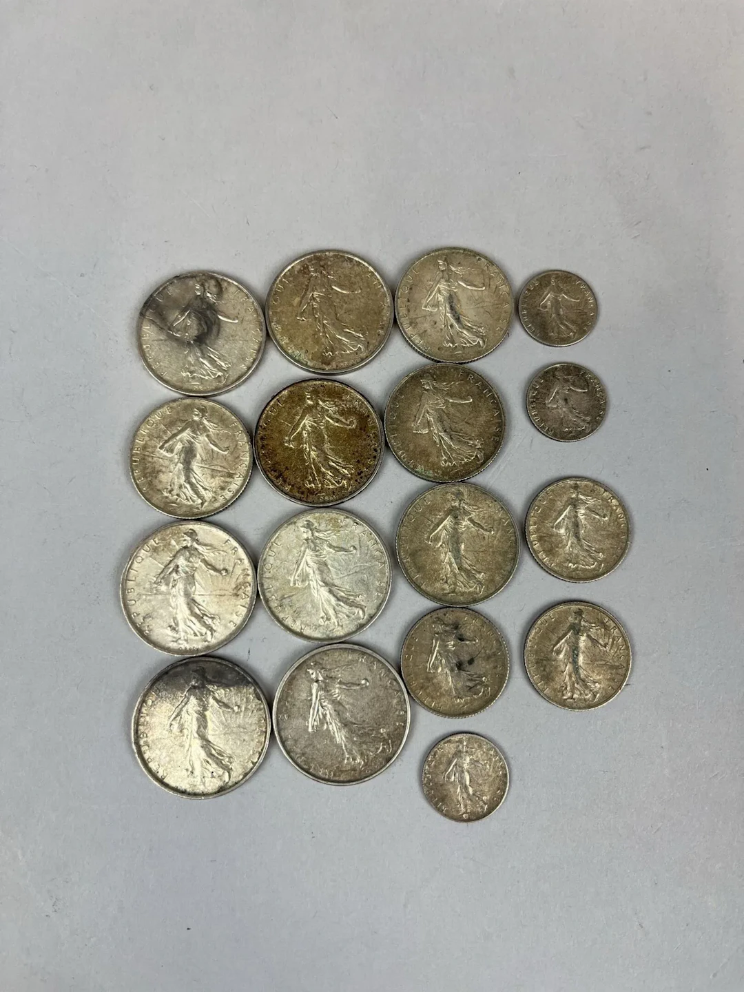 Set of 17 Silver Coins. The Sower. - Lot 104