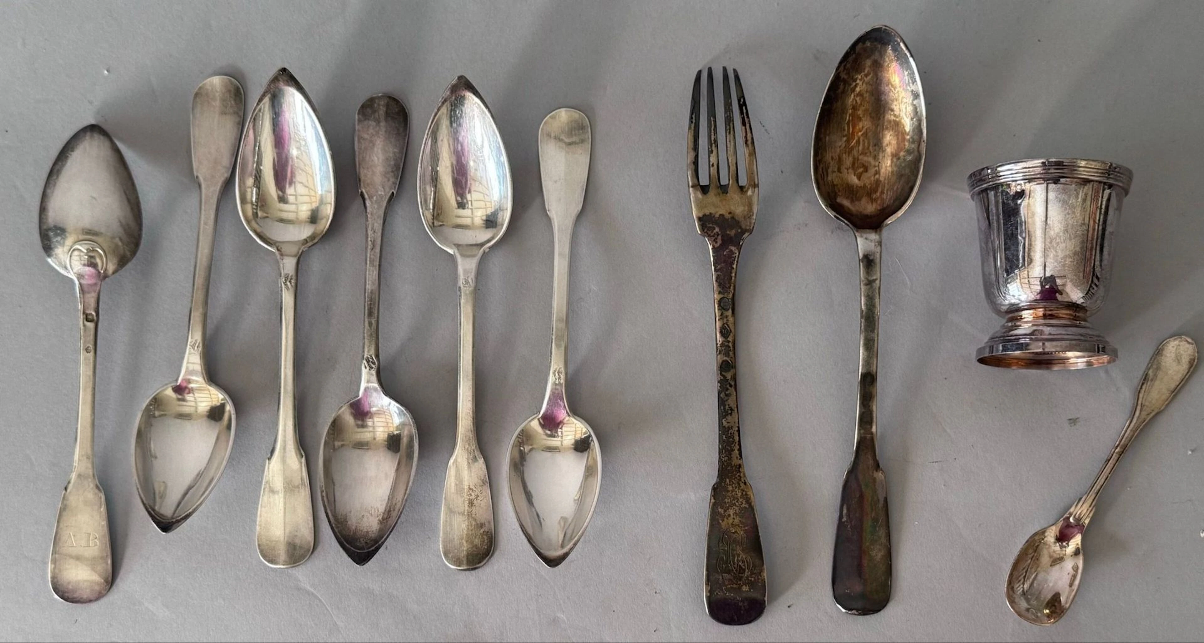 Mismatched set in 950-th silver consisting of: - Lot 178