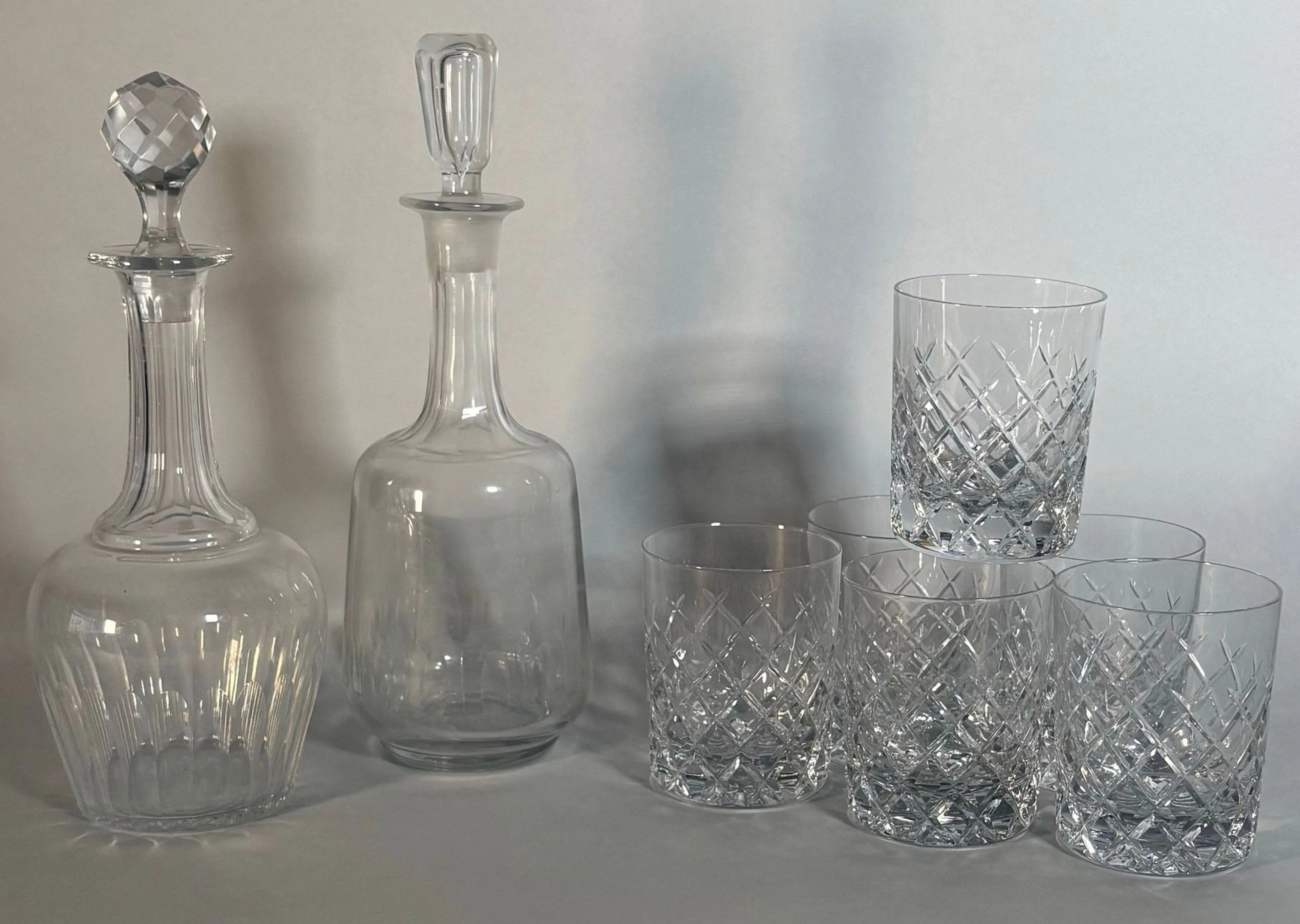 Set of crystal pieces including: - Lot 195