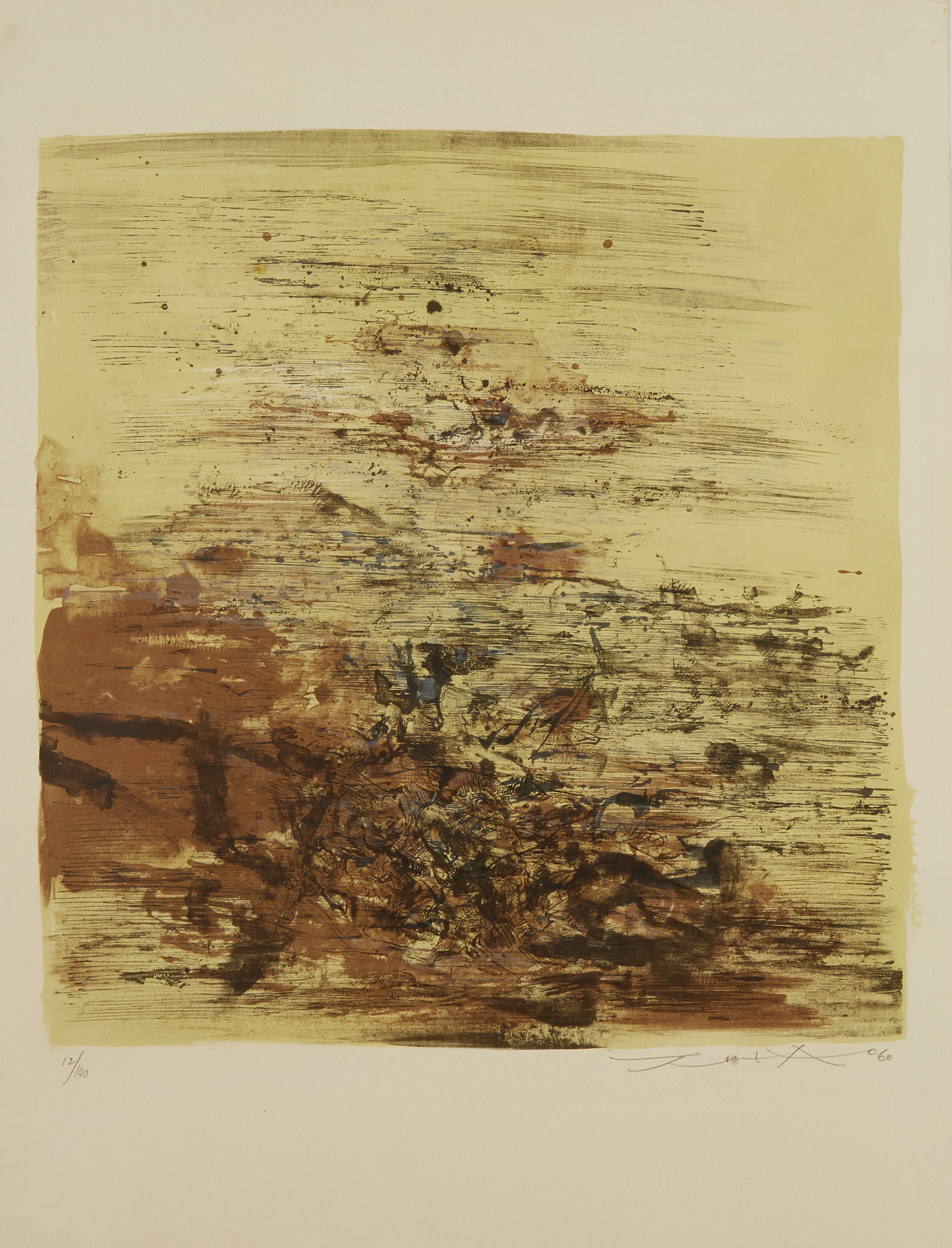 ZAO WOU-KI 1920 - 2013 Sans Titre - 1960