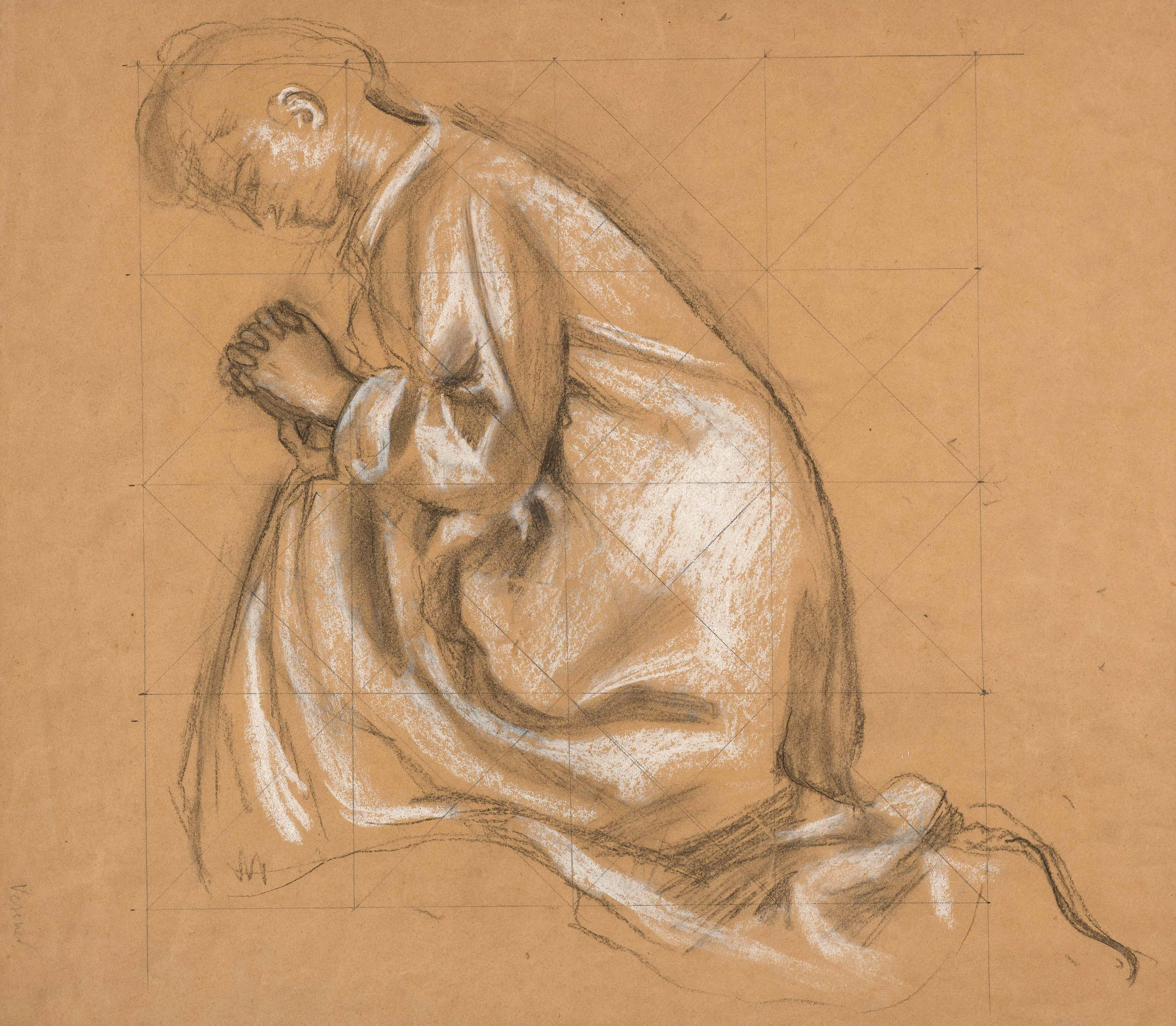 Maurice DENIS Granville, 1870 – Paris, 1943 Ange en prière, dessin