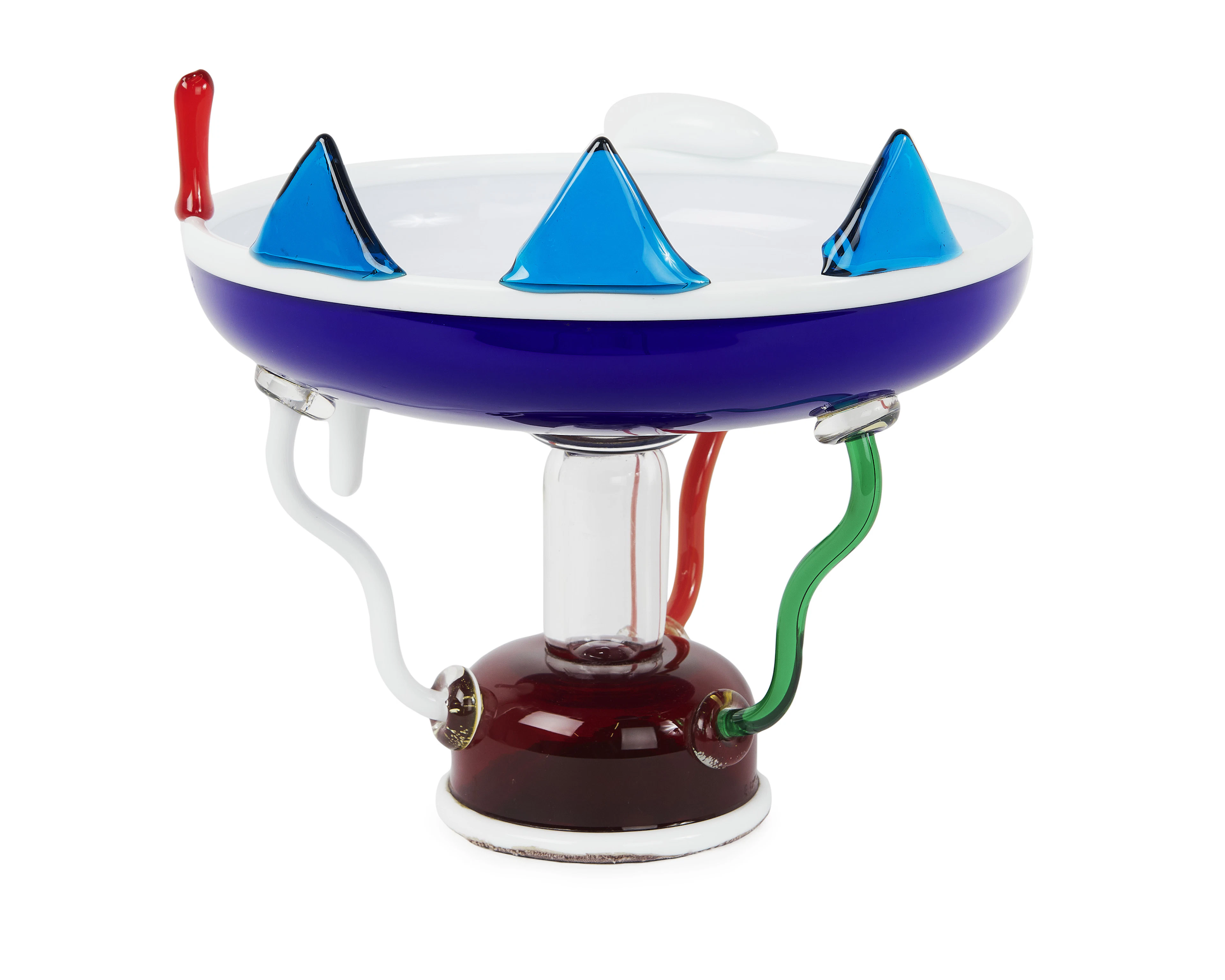 Ettore SOTTSASS 1917-2007 Coupe de fruit en verre "Sol" - circa 1982