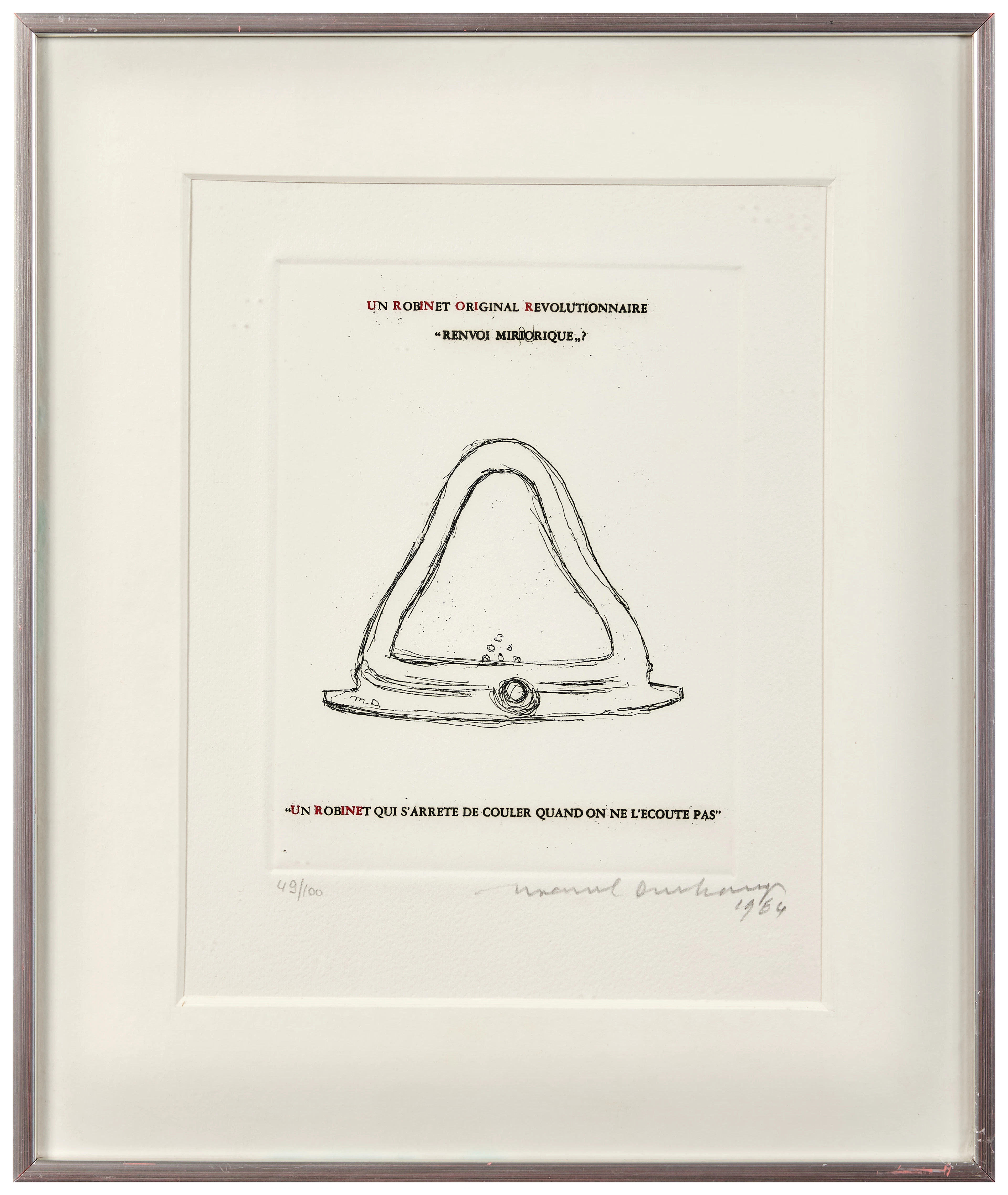 Marcel DUCHAMP 1887-1968 Un Robinet Original Révolutionnaire - 1964