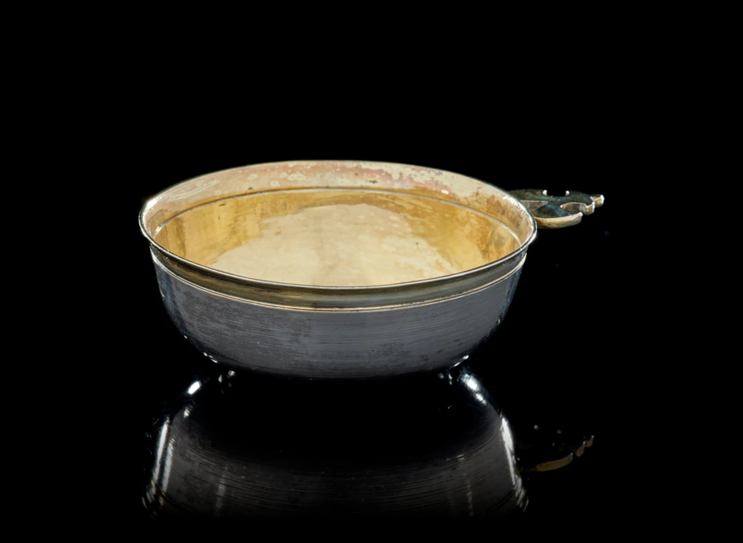 A small German parcel-gilt silver cup, Marx Merzenbach, Augsburg, 1679-1683