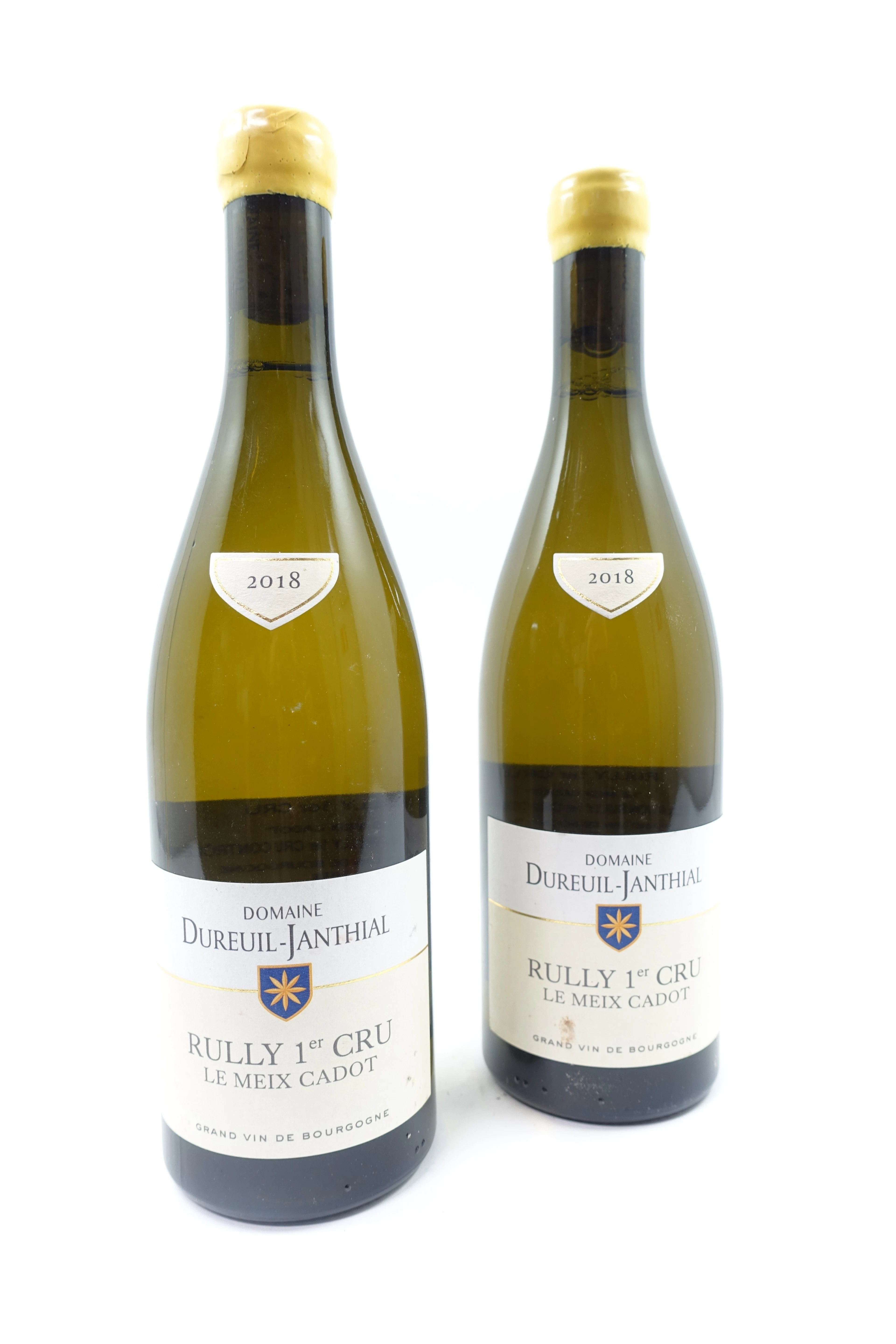 2 bts RULLY 2018 (blanc) 1er Cru Meix Cadot. Domaine Dureuil-Janthial